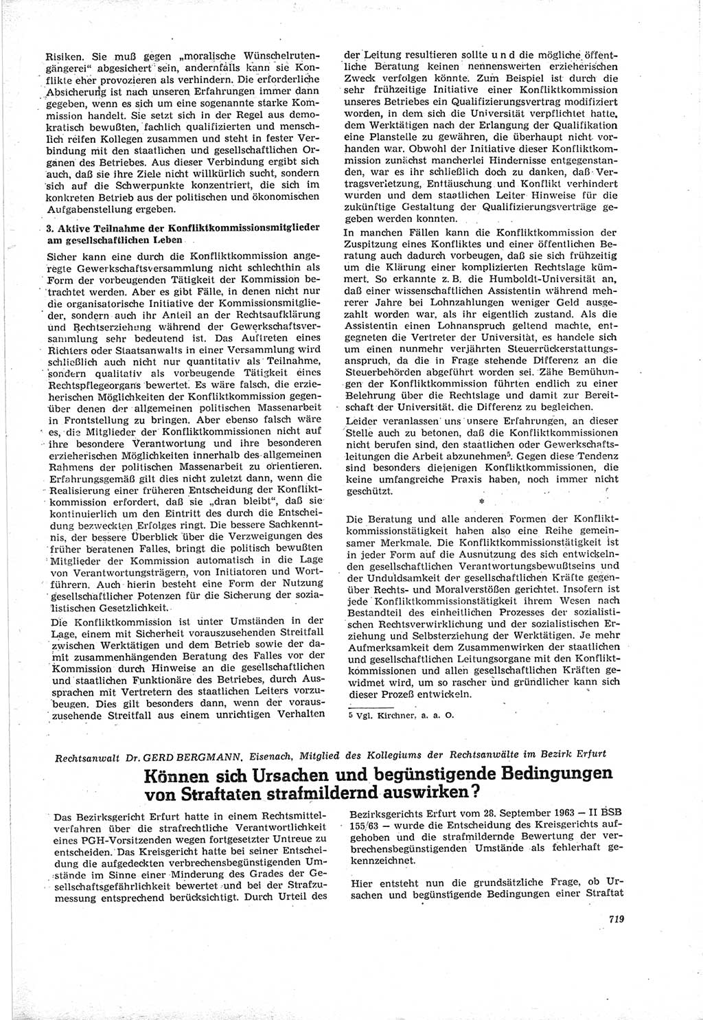 Neue Justiz (NJ), Zeitschrift für Recht und Rechtswissenschaft [Deutsche Demokratische Republik (DDR)], 18. Jahrgang 1964, Seite 719 (NJ DDR 1964, S. 719)