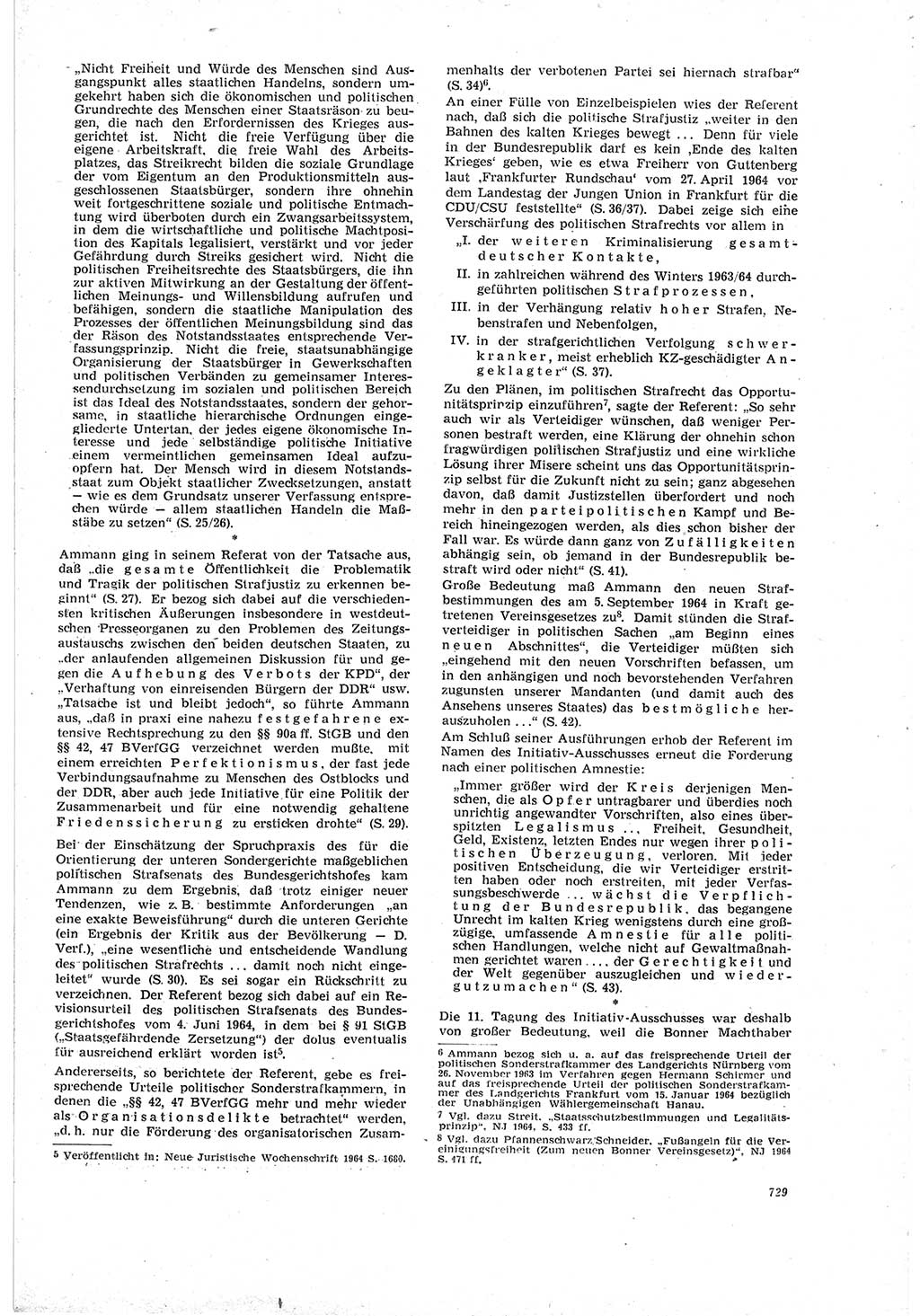 Neue Justiz (NJ), Zeitschrift für Recht und Rechtswissenschaft [Deutsche Demokratische Republik (DDR)], 18. Jahrgang 1964, Seite 729 (NJ DDR 1964, S. 729)