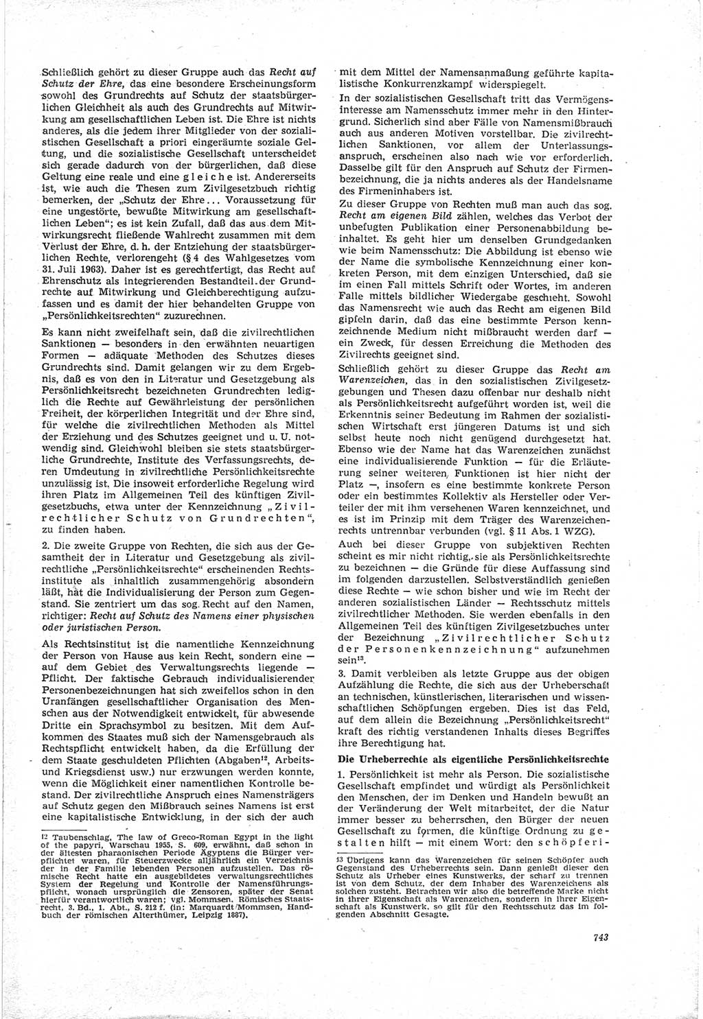 Neue Justiz (NJ), Zeitschrift für Recht und Rechtswissenschaft [Deutsche Demokratische Republik (DDR)], 18. Jahrgang 1964, Seite 743 (NJ DDR 1964, S. 743)