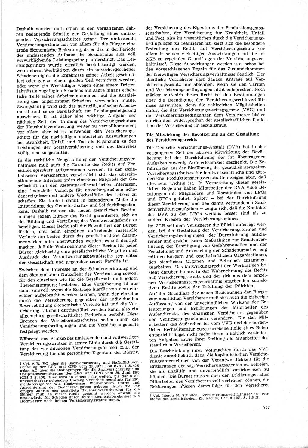 Neue Justiz (NJ), Zeitschrift für Recht und Rechtswissenschaft [Deutsche Demokratische Republik (DDR)], 18. Jahrgang 1964, Seite 747 (NJ DDR 1964, S. 747)