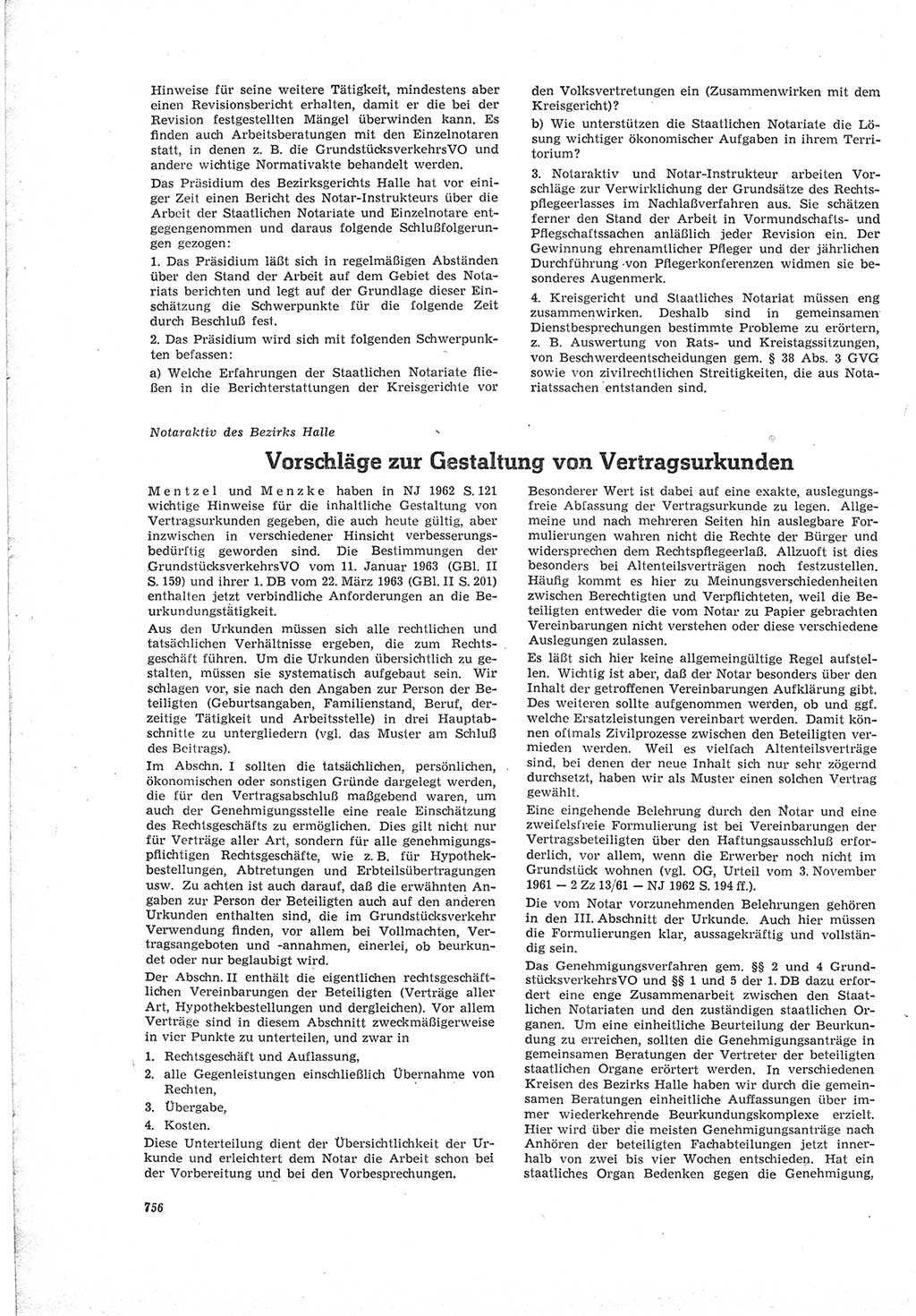 Neue Justiz (NJ), Zeitschrift für Recht und Rechtswissenschaft [Deutsche Demokratische Republik (DDR)], 18. Jahrgang 1964, Seite 756 (NJ DDR 1964, S. 756)