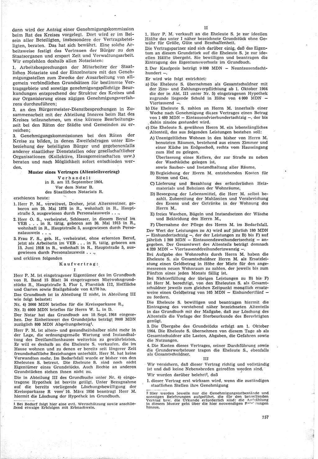 Neue Justiz (NJ), Zeitschrift für Recht und Rechtswissenschaft [Deutsche Demokratische Republik (DDR)], 18. Jahrgang 1964, Seite 757 (NJ DDR 1964, S. 757)