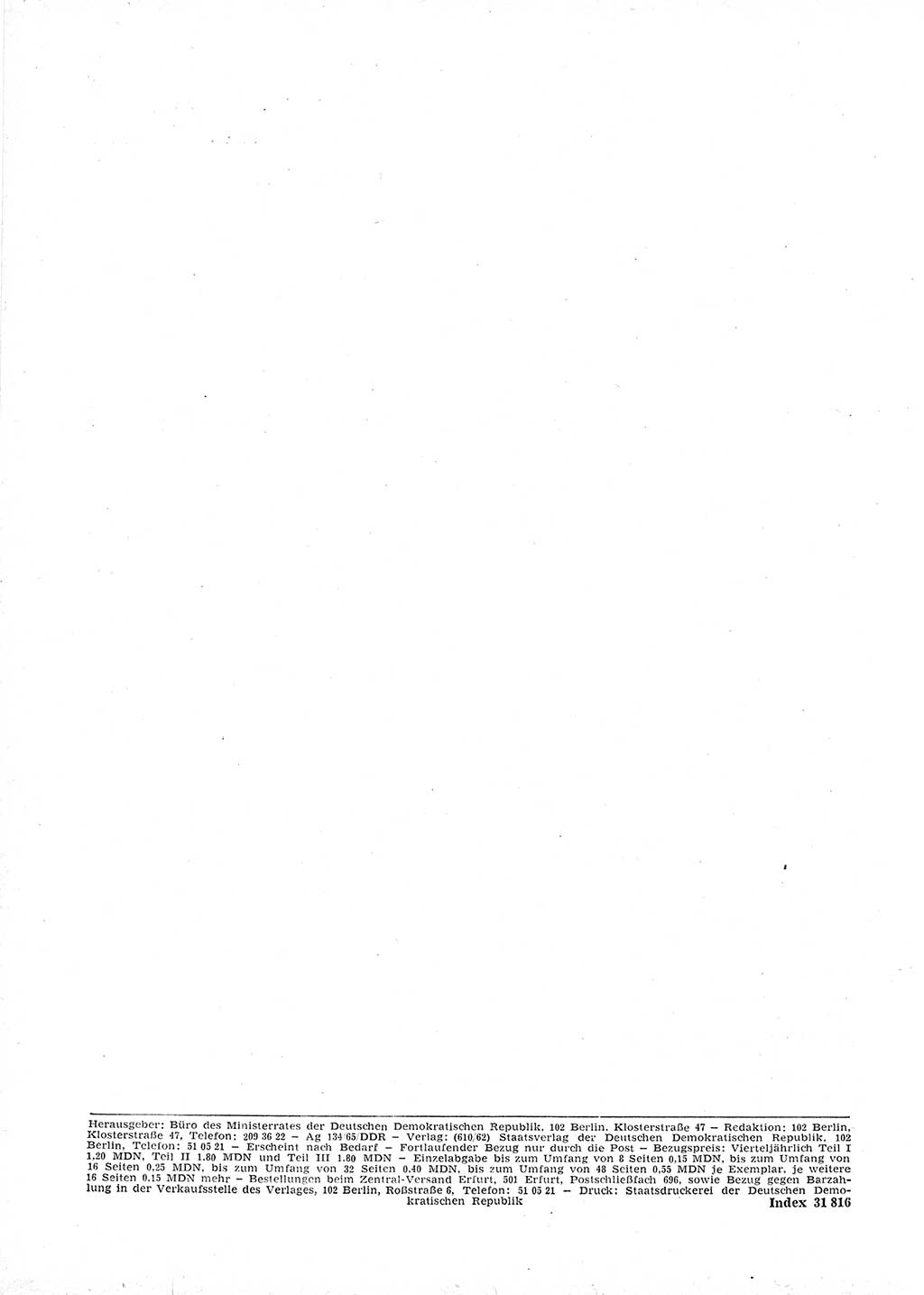 Gesetzblatt (GBl.) der Deutschen Demokratischen Republik (DDR) Teil Ⅰ 1965, Seite 72 (GBl. DDR Ⅰ 1965, S. 72)