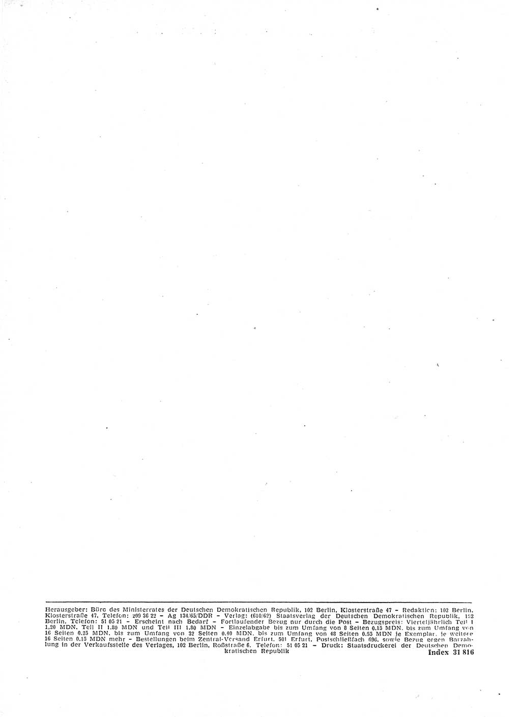 Gesetzblatt (GBl.) der Deutschen Demokratischen Republik (DDR) Teil Ⅰ 1965, Seite 206 (GBl. DDR Ⅰ 1965, S. 206)