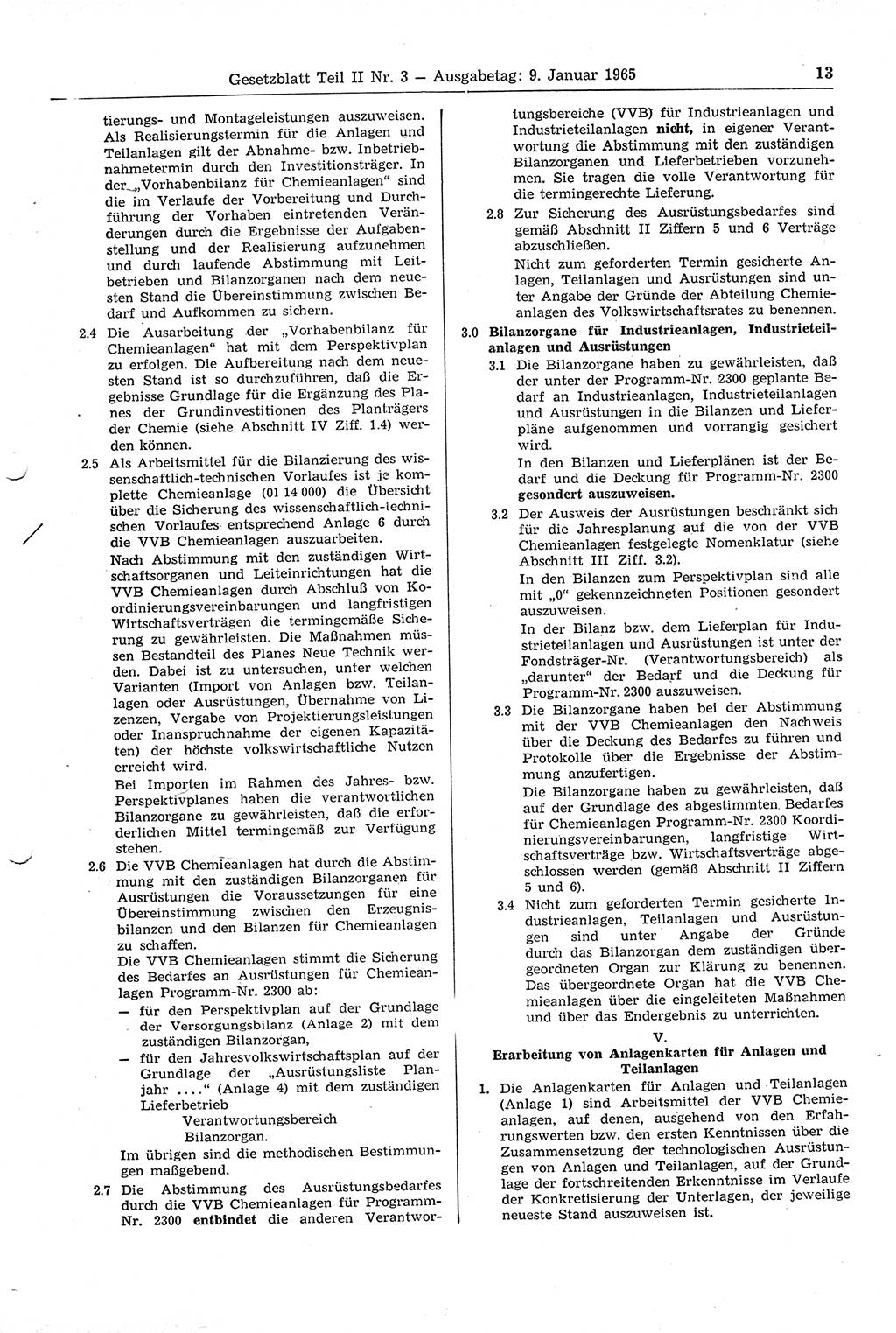 Gesetzblatt (GBl.) der Deutschen Demokratischen Republik (DDR) Teil ⅠⅠ 1965, Seite 13 (GBl. DDR ⅠⅠ 1965, S. 13)