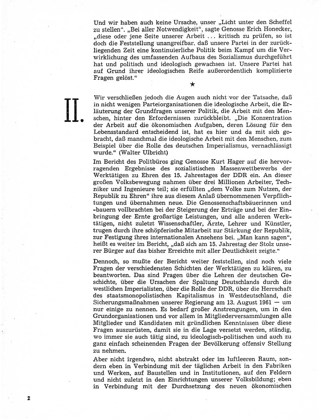 Neuer Weg (NW), Organ des Zentralkomitees (ZK) der SED (Sozialistische Einheitspartei Deutschlands) für Fragen des Parteilebens, 20. Jahrgang [Deutsche Demokratische Republik (DDR)] 1965, Seite 2 (NW ZK SED DDR 1965, S. 2)