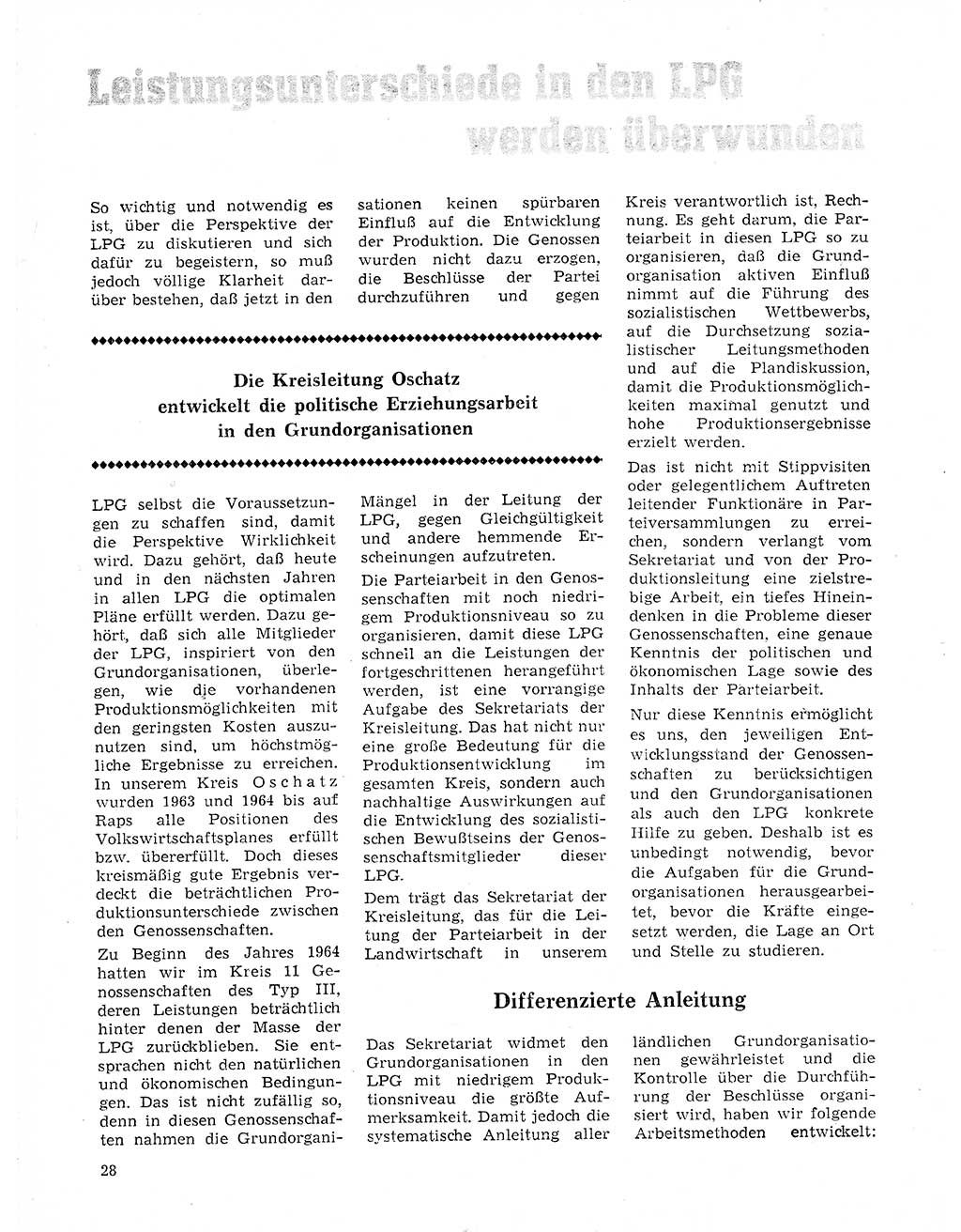 Neuer Weg (NW), Organ des Zentralkomitees (ZK) der SED (Sozialistische Einheitspartei Deutschlands) für Fragen des Parteilebens, 20. Jahrgang [Deutsche Demokratische Republik (DDR)] 1965, Seite 28 (NW ZK SED DDR 1965, S. 28)