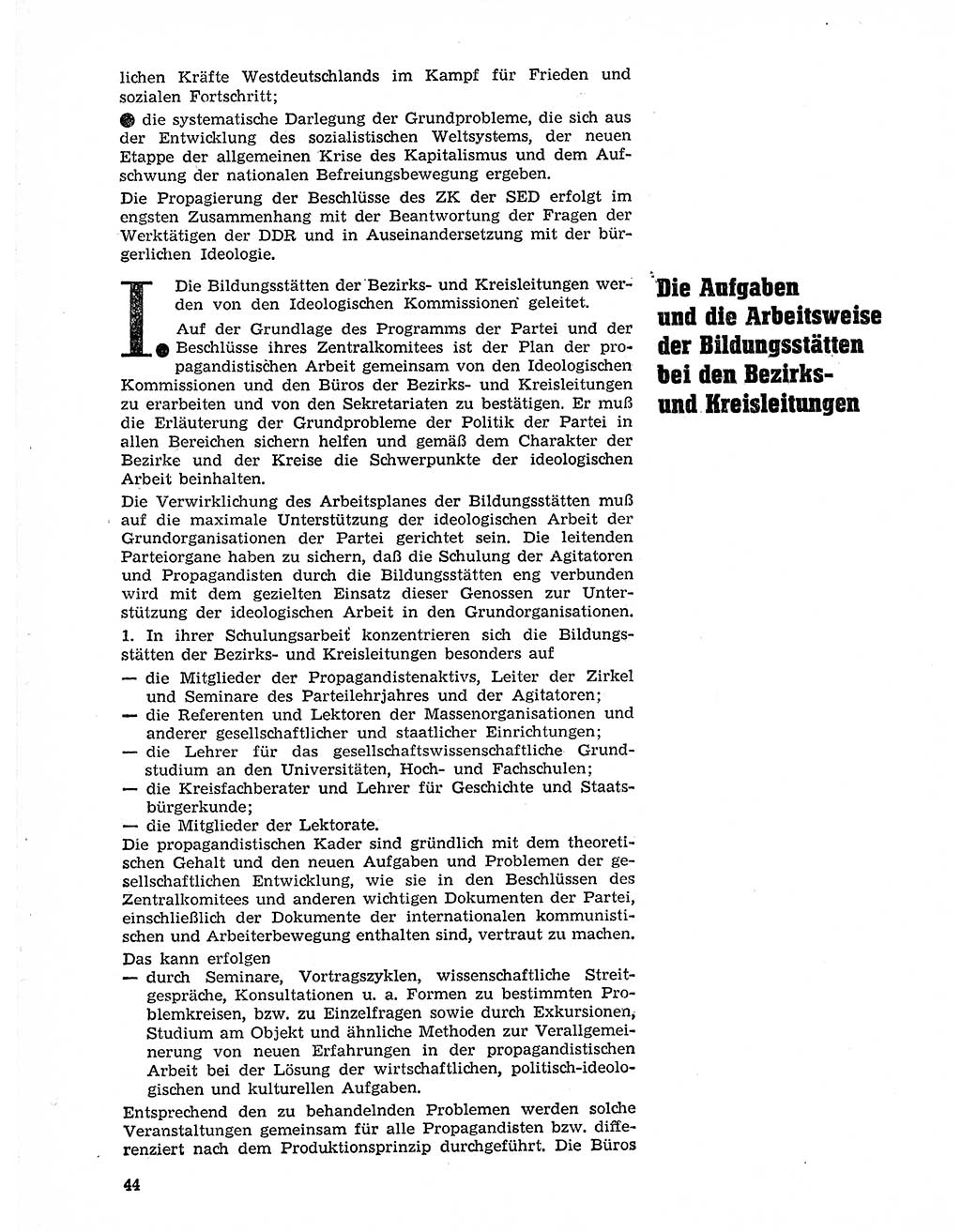 Neuer Weg (NW), Organ des Zentralkomitees (ZK) der SED (Sozialistische Einheitspartei Deutschlands) für Fragen des Parteilebens, 20. Jahrgang [Deutsche Demokratische Republik (DDR)] 1965, Seite 44 (NW ZK SED DDR 1965, S. 44)