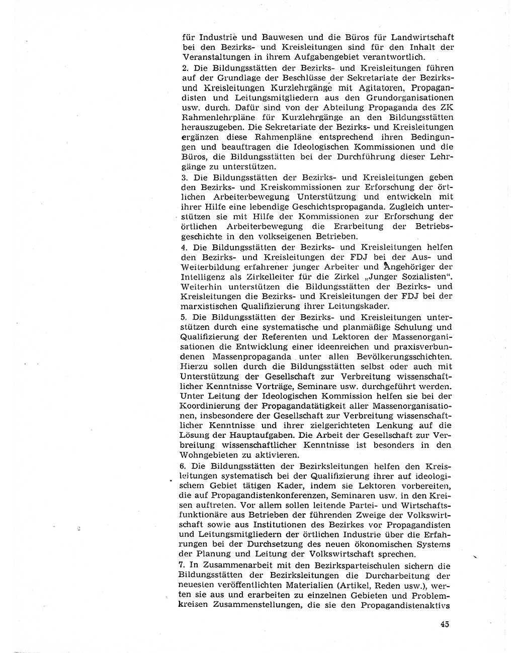 Neuer Weg (NW), Organ des Zentralkomitees (ZK) der SED (Sozialistische Einheitspartei Deutschlands) für Fragen des Parteilebens, 20. Jahrgang [Deutsche Demokratische Republik (DDR)] 1965, Seite 45 (NW ZK SED DDR 1965, S. 45)