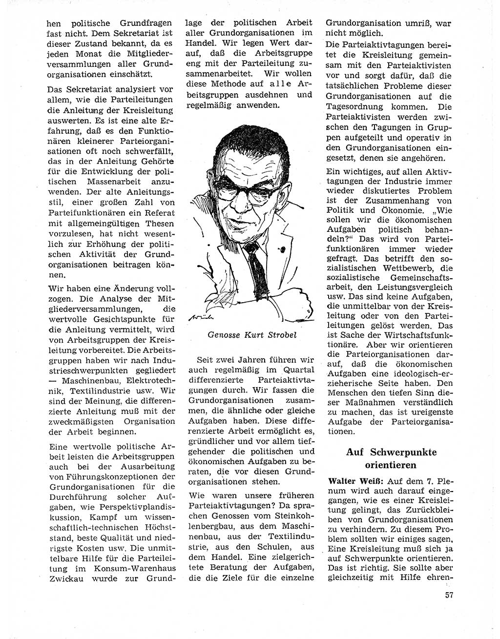 Neuer Weg (NW), Organ des Zentralkomitees (ZK) der SED (Sozialistische Einheitspartei Deutschlands) für Fragen des Parteilebens, 20. Jahrgang [Deutsche Demokratische Republik (DDR)] 1965, Seite 57 (NW ZK SED DDR 1965, S. 57)