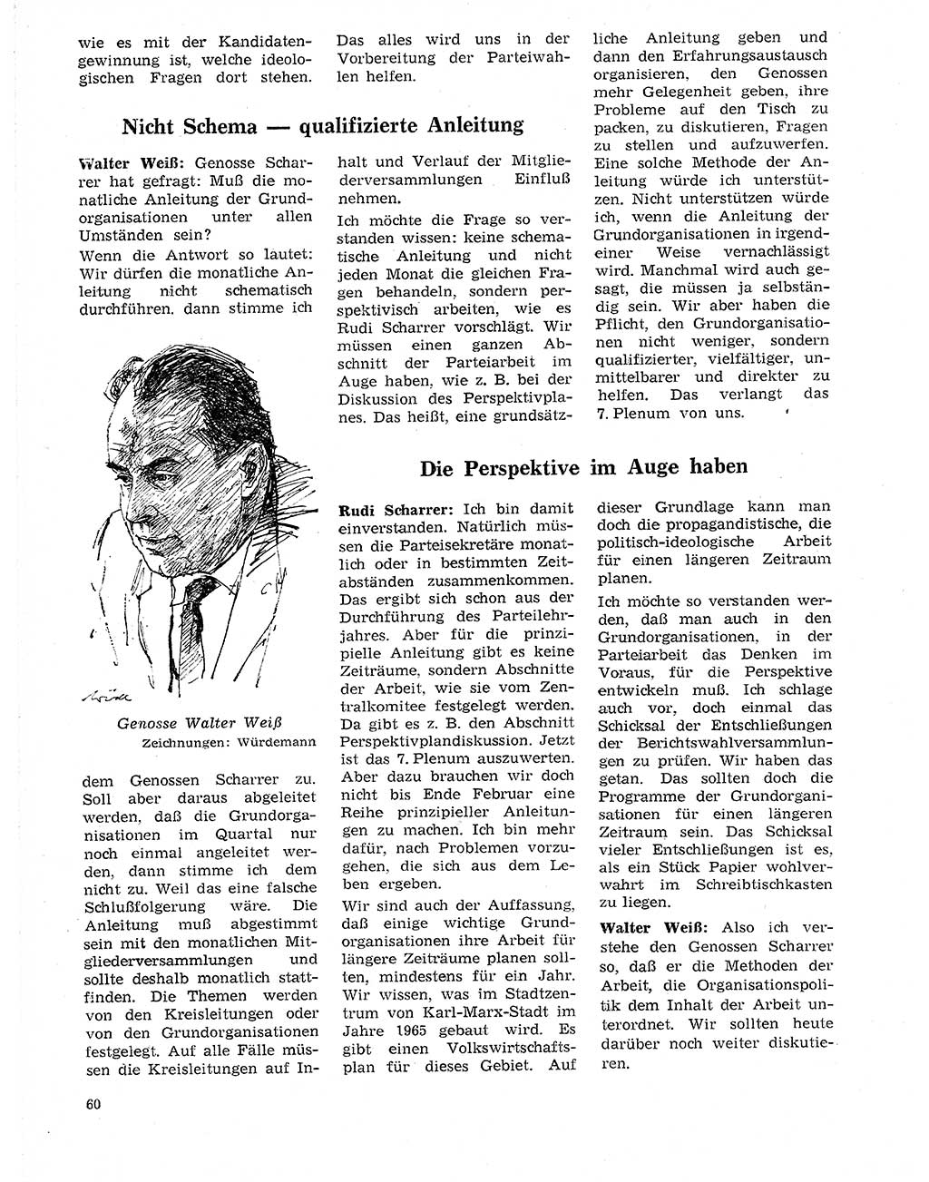 Neuer Weg (NW), Organ des Zentralkomitees (ZK) der SED (Sozialistische Einheitspartei Deutschlands) für Fragen des Parteilebens, 20. Jahrgang [Deutsche Demokratische Republik (DDR)] 1965, Seite 60 (NW ZK SED DDR 1965, S. 60)