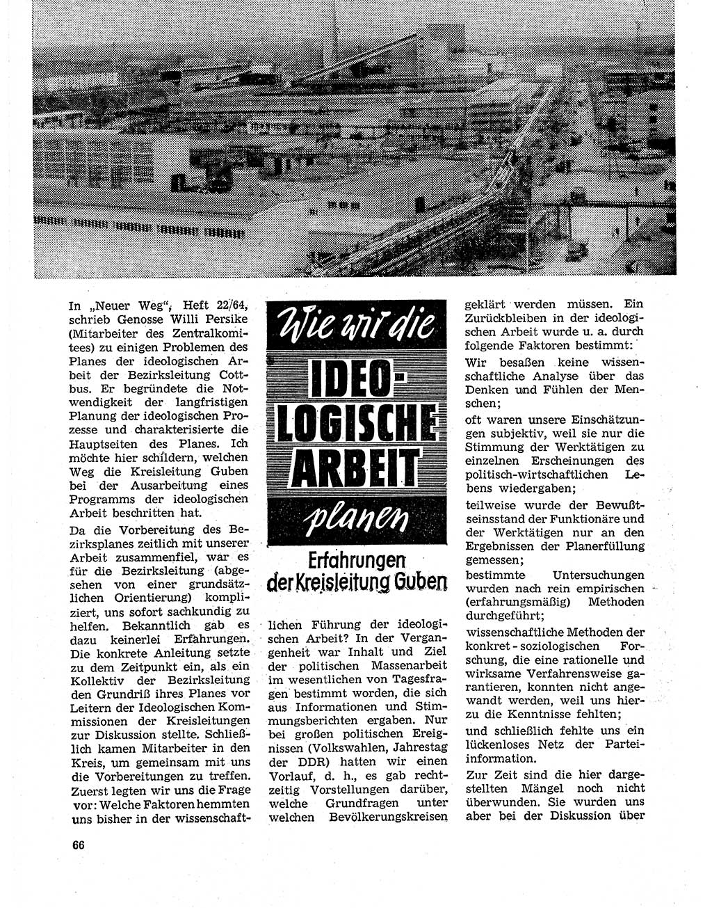 Neuer Weg (NW), Organ des Zentralkomitees (ZK) der SED (Sozialistische Einheitspartei Deutschlands) für Fragen des Parteilebens, 20. Jahrgang [Deutsche Demokratische Republik (DDR)] 1965, Seite 66 (NW ZK SED DDR 1965, S. 66)
