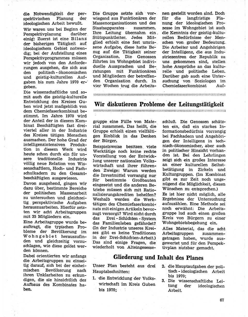 Neuer Weg (NW), Organ des Zentralkomitees (ZK) der SED (Sozialistische Einheitspartei Deutschlands) für Fragen des Parteilebens, 20. Jahrgang [Deutsche Demokratische Republik (DDR)] 1965, Seite 67 (NW ZK SED DDR 1965, S. 67)