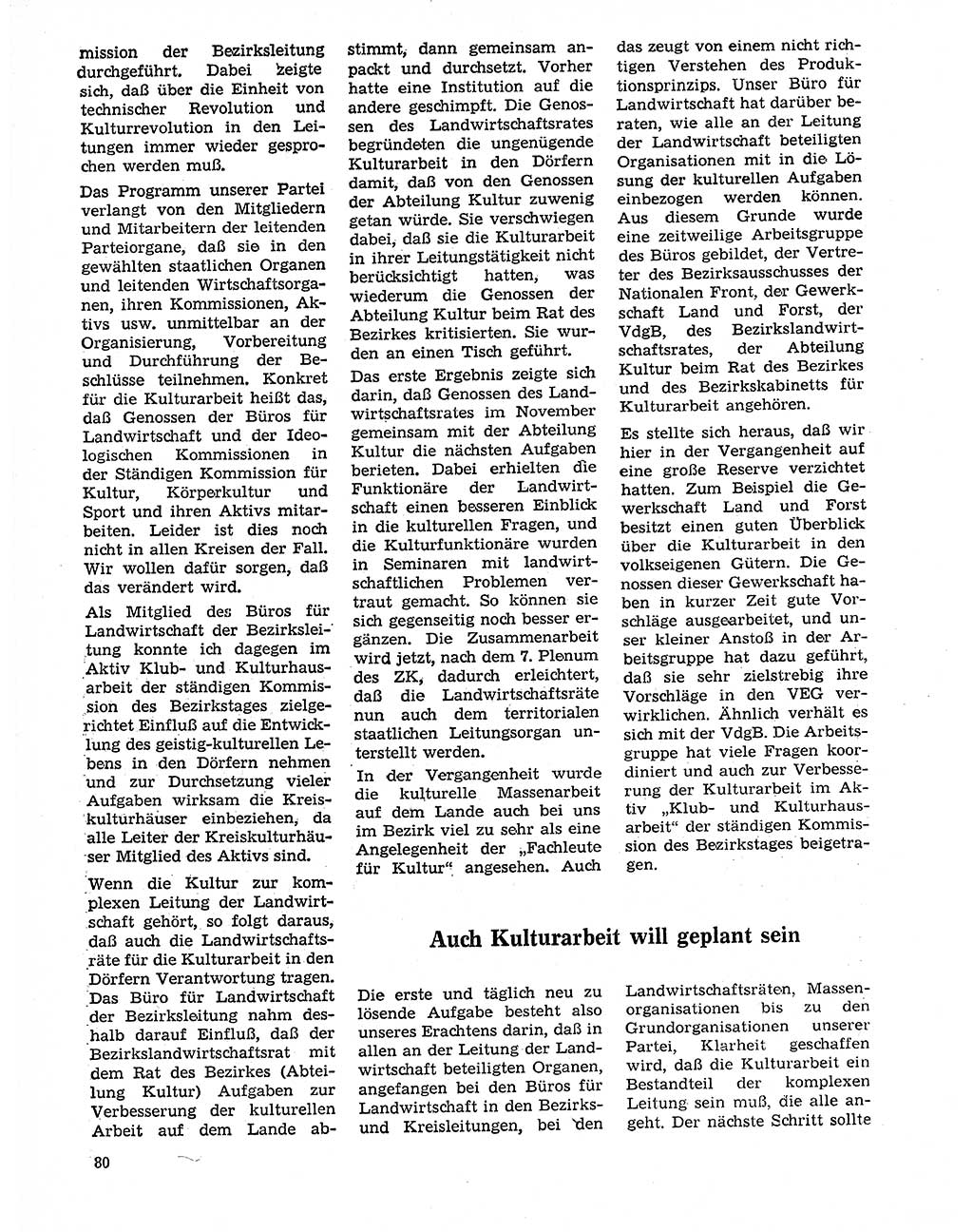 Neuer Weg (NW), Organ des Zentralkomitees (ZK) der SED (Sozialistische Einheitspartei Deutschlands) für Fragen des Parteilebens, 20. Jahrgang [Deutsche Demokratische Republik (DDR)] 1965, Seite 80 (NW ZK SED DDR 1965, S. 80)