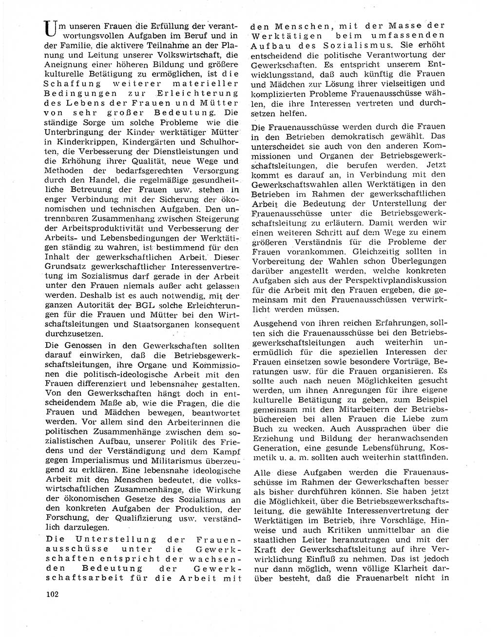Neuer Weg (NW), Organ des Zentralkomitees (ZK) der SED (Sozialistische Einheitspartei Deutschlands) für Fragen des Parteilebens, 20. Jahrgang [Deutsche Demokratische Republik (DDR)] 1965, Seite 102 (NW ZK SED DDR 1965, S. 102)
