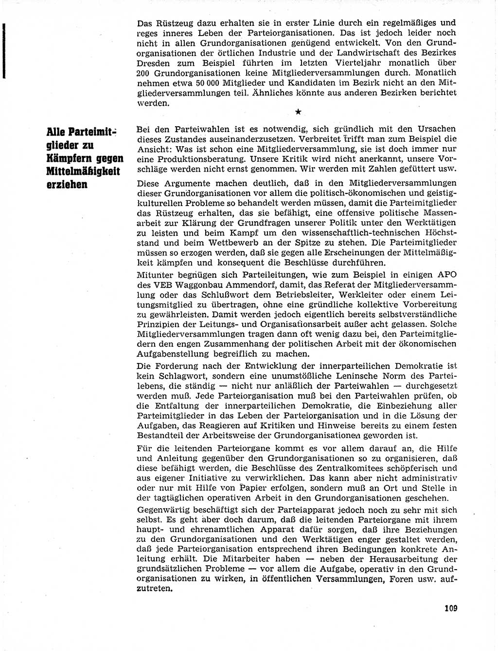 Neuer Weg (NW), Organ des Zentralkomitees (ZK) der SED (Sozialistische Einheitspartei Deutschlands) für Fragen des Parteilebens, 20. Jahrgang [Deutsche Demokratische Republik (DDR)] 1965, Seite 109 (NW ZK SED DDR 1965, S. 109)