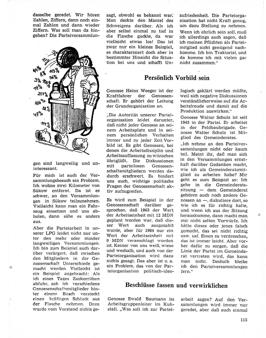 Neuer Weg (NW), Organ des Zentralkomitees (ZK) der SED (Sozialistische Einheitspartei Deutschlands) für Fragen des Parteilebens, 20. Jahrgang [Deutsche Demokratische Republik (DDR)] 1965, Seite 115 (NW ZK SED DDR 1965, S. 115)