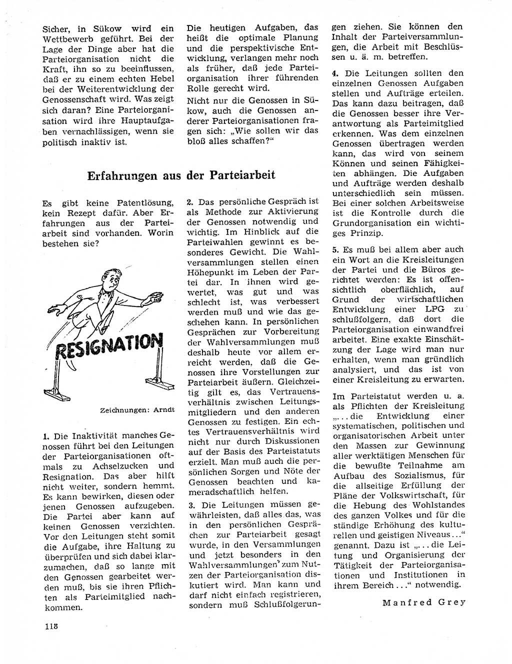 Neuer Weg (NW), Organ des Zentralkomitees (ZK) der SED (Sozialistische Einheitspartei Deutschlands) für Fragen des Parteilebens, 20. Jahrgang [Deutsche Demokratische Republik (DDR)] 1965, Seite 118 (NW ZK SED DDR 1965, S. 118)