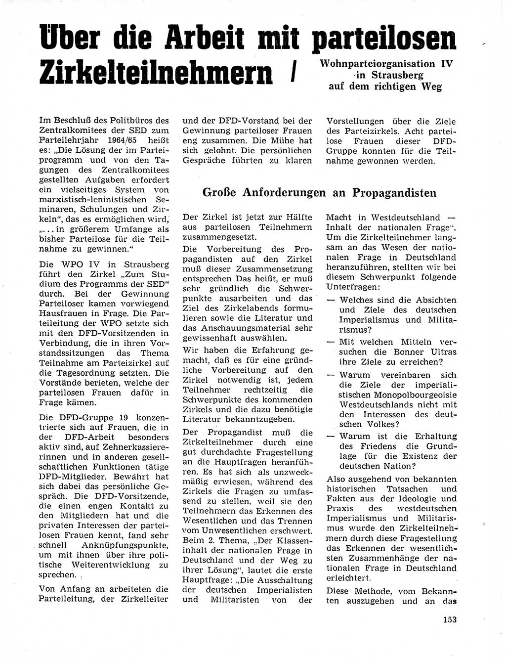 Neuer Weg (NW), Organ des Zentralkomitees (ZK) der SED (Sozialistische Einheitspartei Deutschlands) für Fragen des Parteilebens, 20. Jahrgang [Deutsche Demokratische Republik (DDR)] 1965, Seite 137 (NW ZK SED DDR 1965, S. 137)