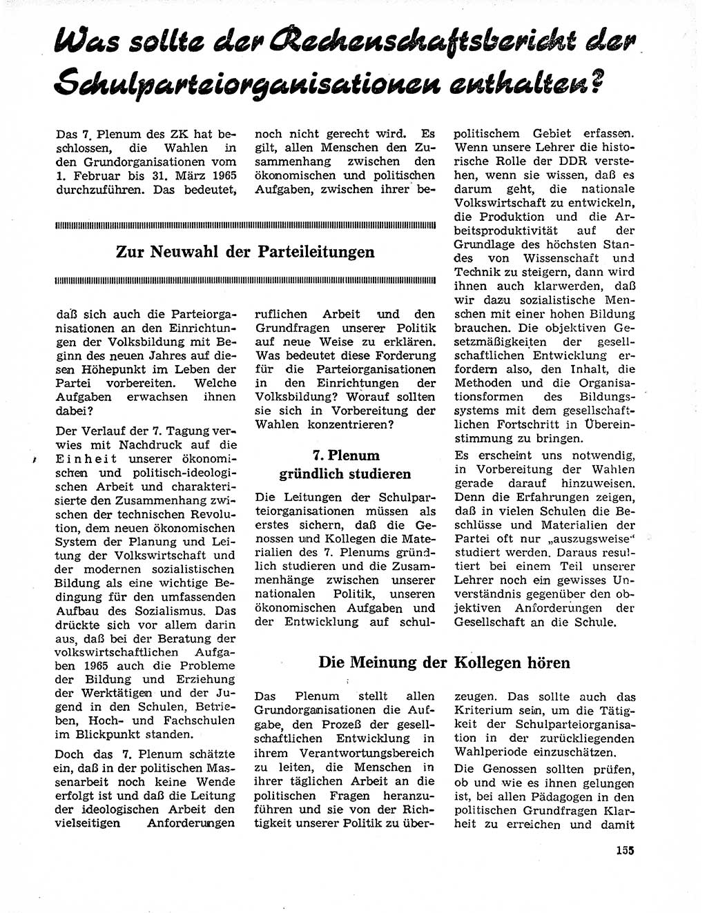 Neuer Weg (NW), Organ des Zentralkomitees (ZK) der SED (Sozialistische Einheitspartei Deutschlands) für Fragen des Parteilebens, 20. Jahrgang [Deutsche Demokratische Republik (DDR)] 1965, Seite 139 (NW ZK SED DDR 1965, S. 139)