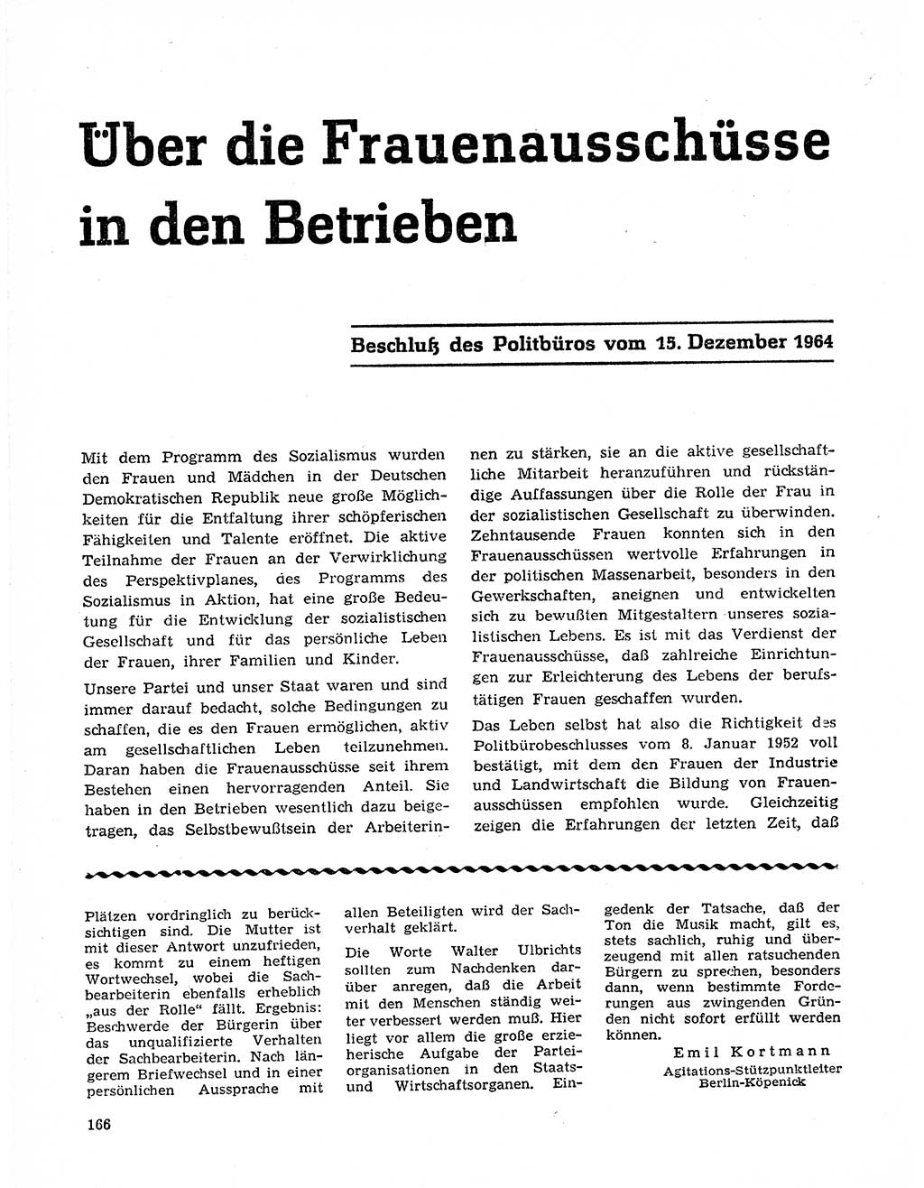 Neuer Weg (NW), Organ des Zentralkomitees (ZK) der SED (Sozialistische Einheitspartei Deutschlands) für Fragen des Parteilebens, 20. Jahrgang [Deutsche Demokratische Republik (DDR)] 1965, Seite 150 (NW ZK SED DDR 1965, S. 150)