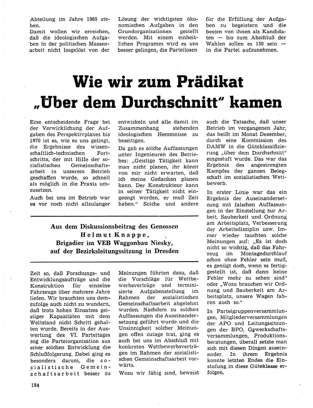 Neuer Weg (NW), Organ des Zentralkomitees (ZK) der SED (Sozialistische Einheitspartei Deutschlands) für Fragen des Parteilebens, 20. Jahrgang [Deutsche Demokratische Republik (DDR)] 1965, Seite 168 (NW ZK SED DDR 1965, S. 168)