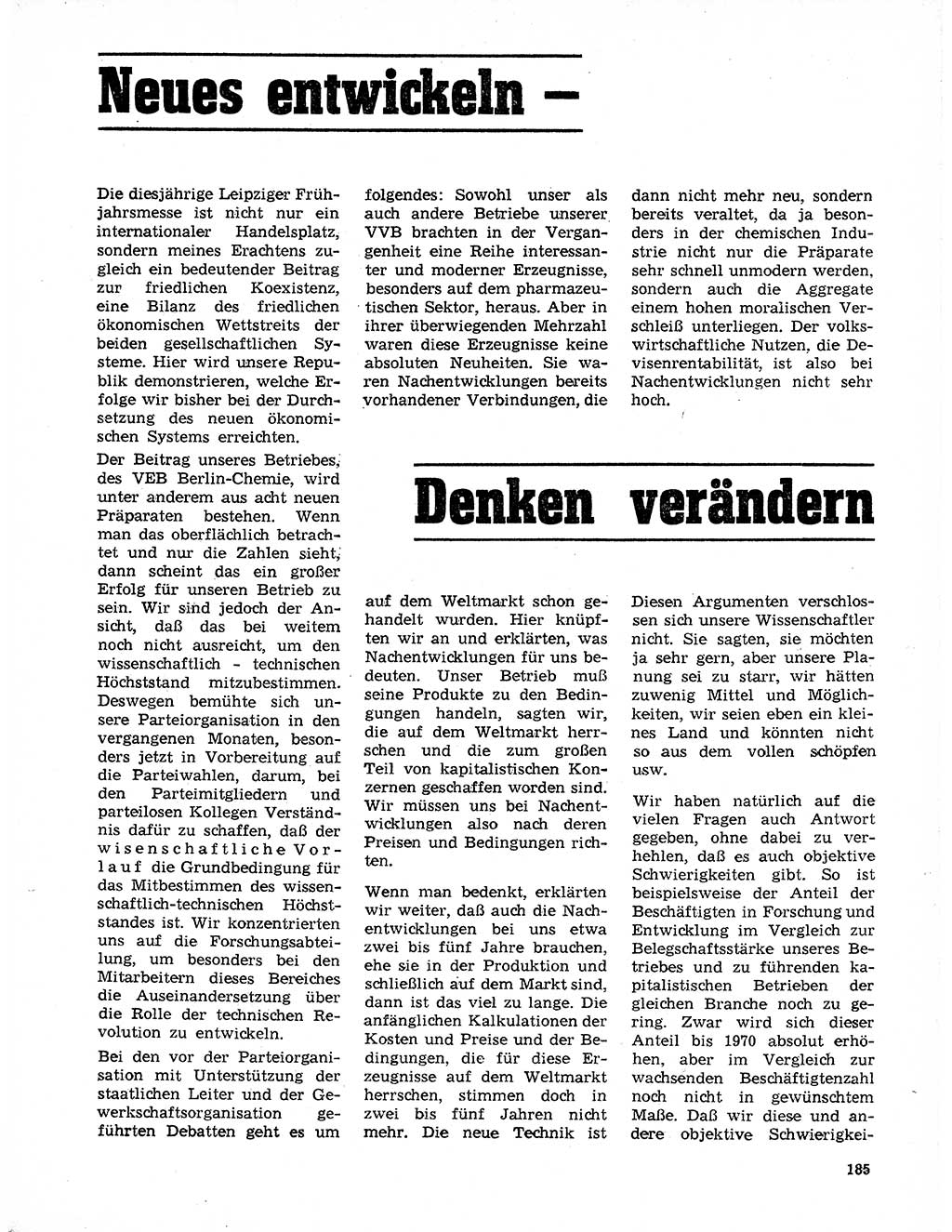 Neuer Weg (NW), Organ des Zentralkomitees (ZK) der SED (Sozialistische Einheitspartei Deutschlands) für Fragen des Parteilebens, 20. Jahrgang [Deutsche Demokratische Republik (DDR)] 1965, Seite 169 (NW ZK SED DDR 1965, S. 169)
