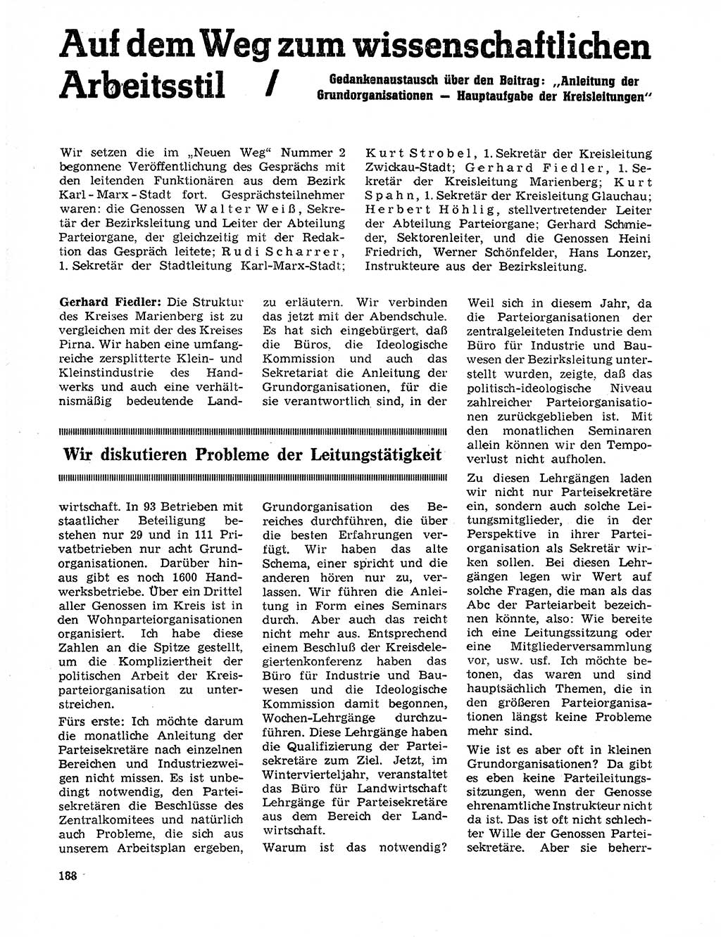 Neuer Weg (NW), Organ des Zentralkomitees (ZK) der SED (Sozialistische Einheitspartei Deutschlands) für Fragen des Parteilebens, 20. Jahrgang [Deutsche Demokratische Republik (DDR)] 1965, Seite 172 (NW ZK SED DDR 1965, S. 172)
