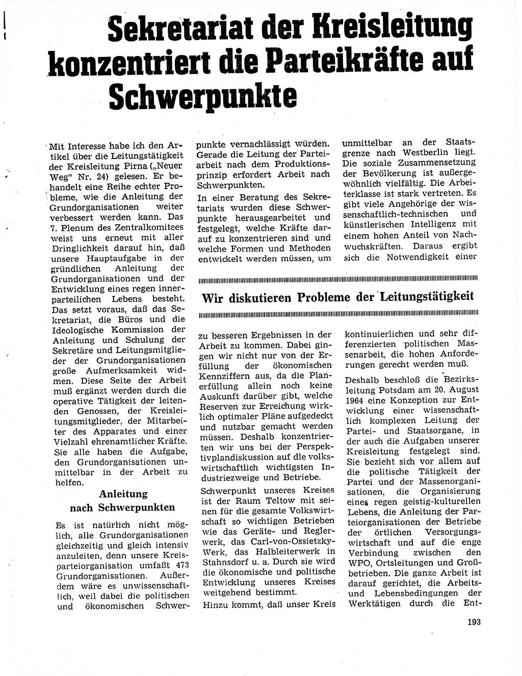 Neuer Weg (NW), Organ des Zentralkomitees (ZK) der SED (Sozialistische Einheitspartei Deutschlands) für Fragen des Parteilebens, 20. Jahrgang [Deutsche Demokratische Republik (DDR)] 1965, Seite 177 (NW ZK SED DDR 1965, S. 177)