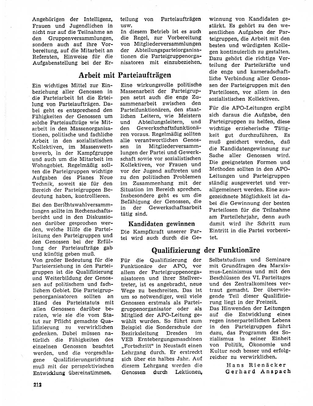 Neuer Weg (NW), Organ des Zentralkomitees (ZK) der SED (Sozialistische Einheitspartei Deutschlands) für Fragen des Parteilebens, 20. Jahrgang [Deutsche Demokratische Republik (DDR)] 1965, Seite 196 (NW ZK SED DDR 1965, S. 196)