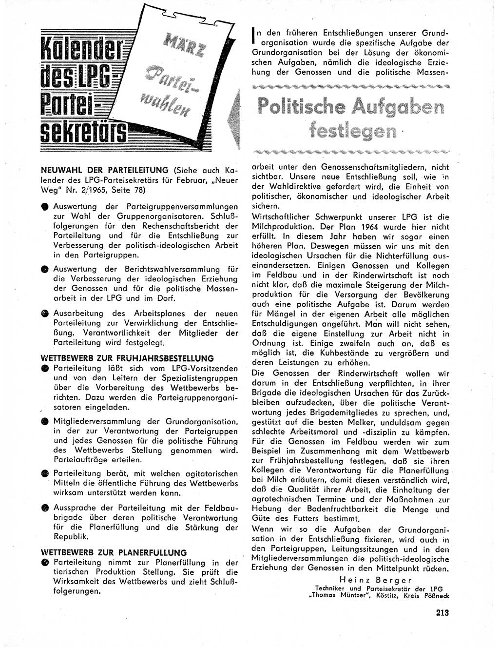 Neuer Weg (NW), Organ des Zentralkomitees (ZK) der SED (Sozialistische Einheitspartei Deutschlands) für Fragen des Parteilebens, 20. Jahrgang [Deutsche Demokratische Republik (DDR)] 1965, Seite 197 (NW ZK SED DDR 1965, S. 197)