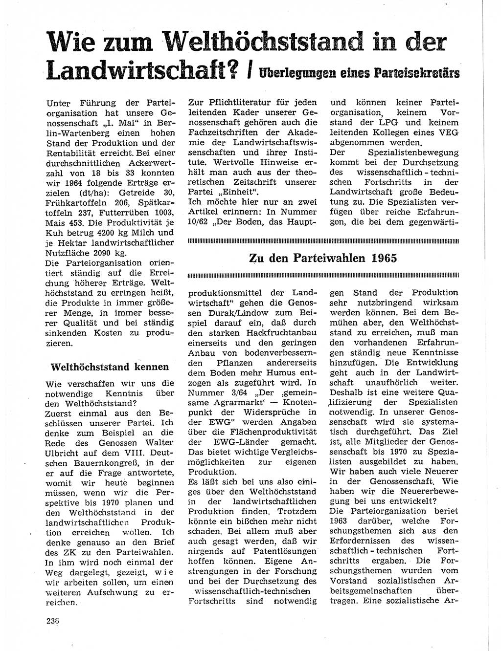 Neuer Weg (NW), Organ des Zentralkomitees (ZK) der SED (Sozialistische Einheitspartei Deutschlands) für Fragen des Parteilebens, 20. Jahrgang [Deutsche Demokratische Republik (DDR)] 1965, Seite 220 (NW ZK SED DDR 1965, S. 220)