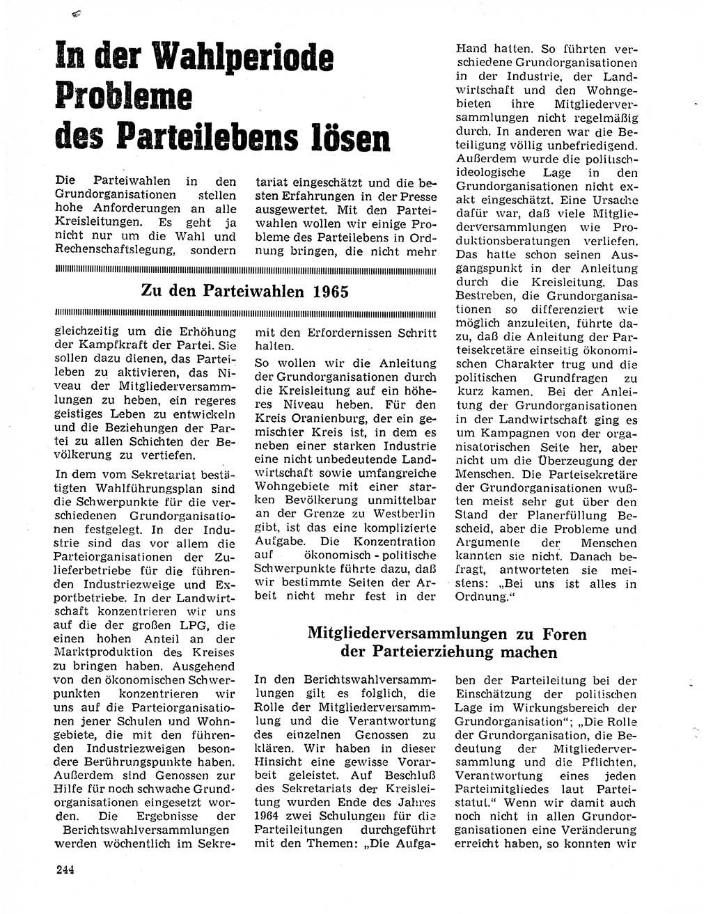 Neuer Weg (NW), Organ des Zentralkomitees (ZK) der SED (Sozialistische Einheitspartei Deutschlands) für Fragen des Parteilebens, 20. Jahrgang [Deutsche Demokratische Republik (DDR)] 1965, Seite 228 (NW ZK SED DDR 1965, S. 228)