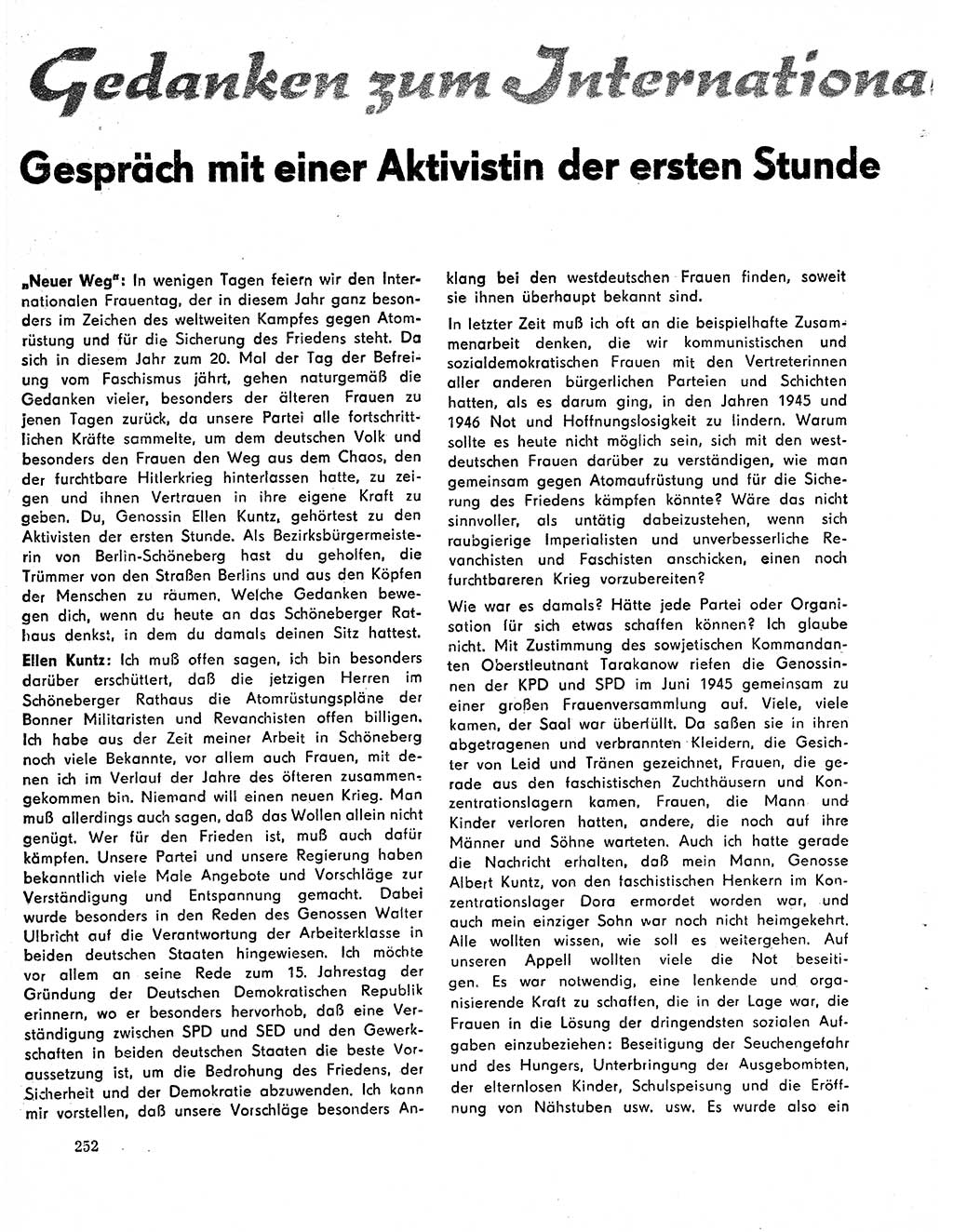 Neuer Weg (NW), Organ des Zentralkomitees (ZK) der SED (Sozialistische Einheitspartei Deutschlands) für Fragen des Parteilebens, 20. Jahrgang [Deutsche Demokratische Republik (DDR)] 1965, Seite 236 (NW ZK SED DDR 1965, S. 236)