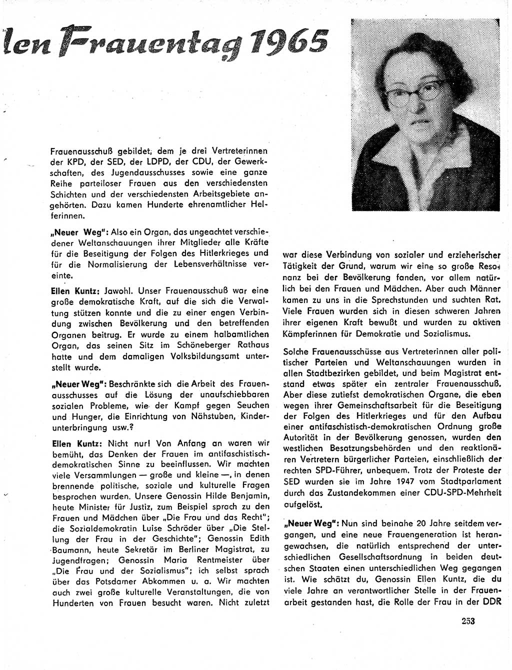 Neuer Weg (NW), Organ des Zentralkomitees (ZK) der SED (Sozialistische Einheitspartei Deutschlands) für Fragen des Parteilebens, 20. Jahrgang [Deutsche Demokratische Republik (DDR)] 1965, Seite 237 (NW ZK SED DDR 1965, S. 237)