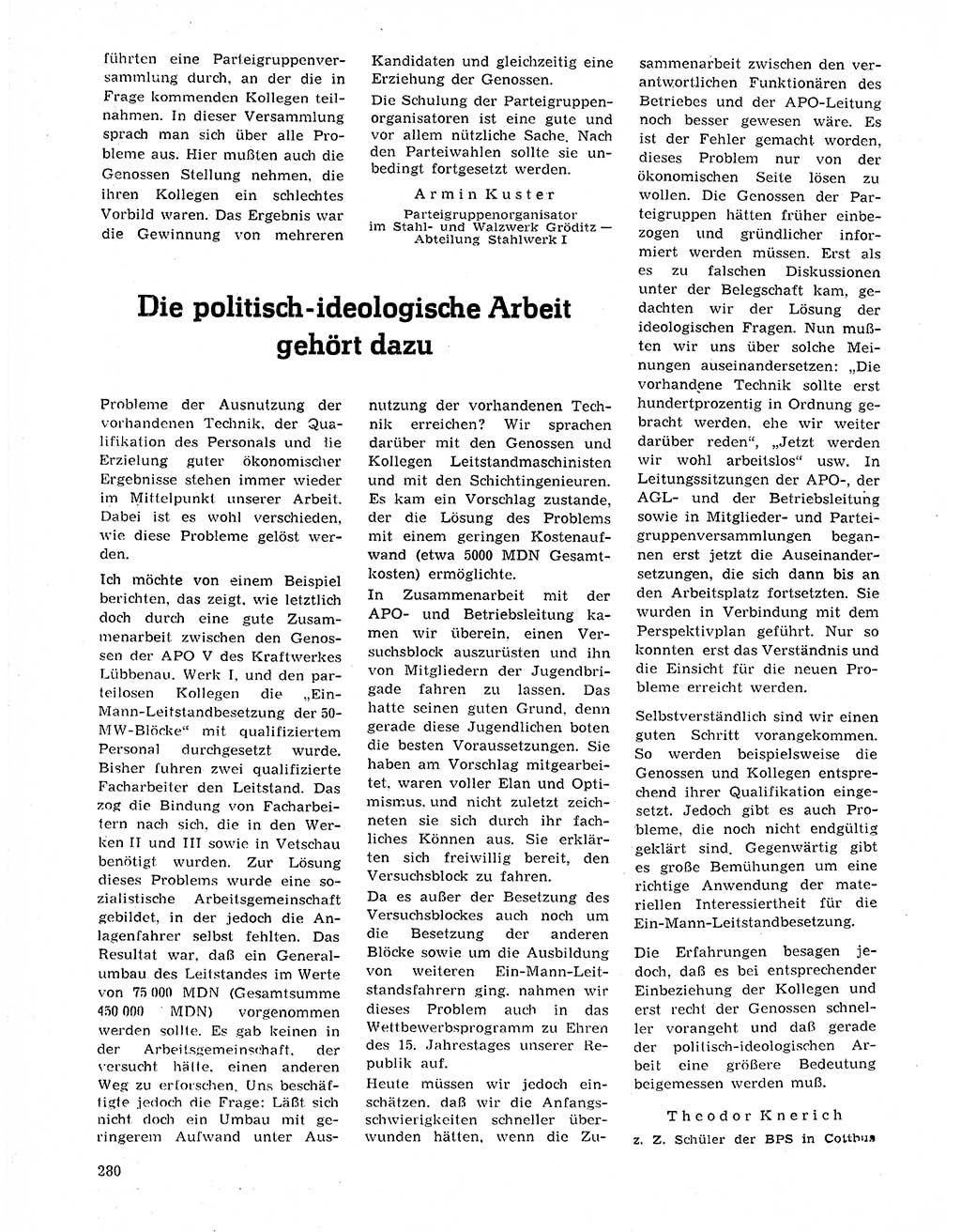 Neuer Weg (NW), Organ des Zentralkomitees (ZK) der SED (Sozialistische Einheitspartei Deutschlands) für Fragen des Parteilebens, 20. Jahrgang [Deutsche Demokratische Republik (DDR)] 1965, Seite 264 (NW ZK SED DDR 1965, S. 264)