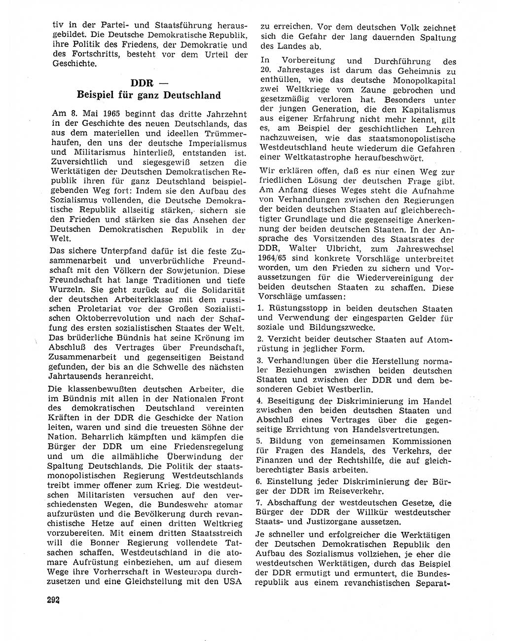 Neuer Weg (NW), Organ des Zentralkomitees (ZK) der SED (Sozialistische Einheitspartei Deutschlands) für Fragen des Parteilebens, 20. Jahrgang [Deutsche Demokratische Republik (DDR)] 1965, Seite 276 (NW ZK SED DDR 1965, S. 276)