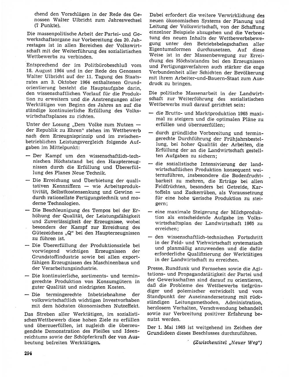 Neuer Weg (NW), Organ des Zentralkomitees (ZK) der SED (Sozialistische Einheitspartei Deutschlands) für Fragen des Parteilebens, 20. Jahrgang [Deutsche Demokratische Republik (DDR)] 1965, Seite 278 (NW ZK SED DDR 1965, S. 278)