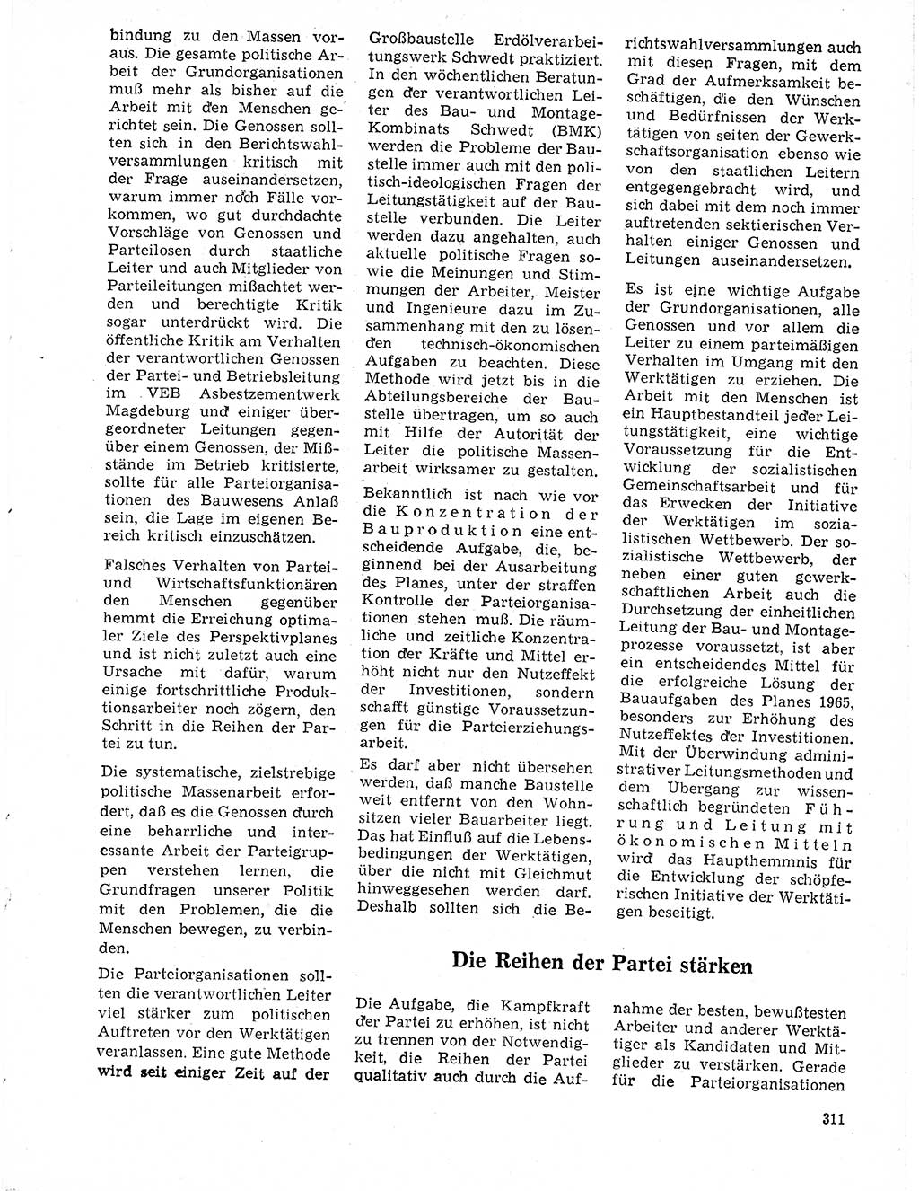 Neuer Weg (NW), Organ des Zentralkomitees (ZK) der SED (Sozialistische Einheitspartei Deutschlands) für Fragen des Parteilebens, 20. Jahrgang [Deutsche Demokratische Republik (DDR)] 1965, Seite 295 (NW ZK SED DDR 1965, S. 295)