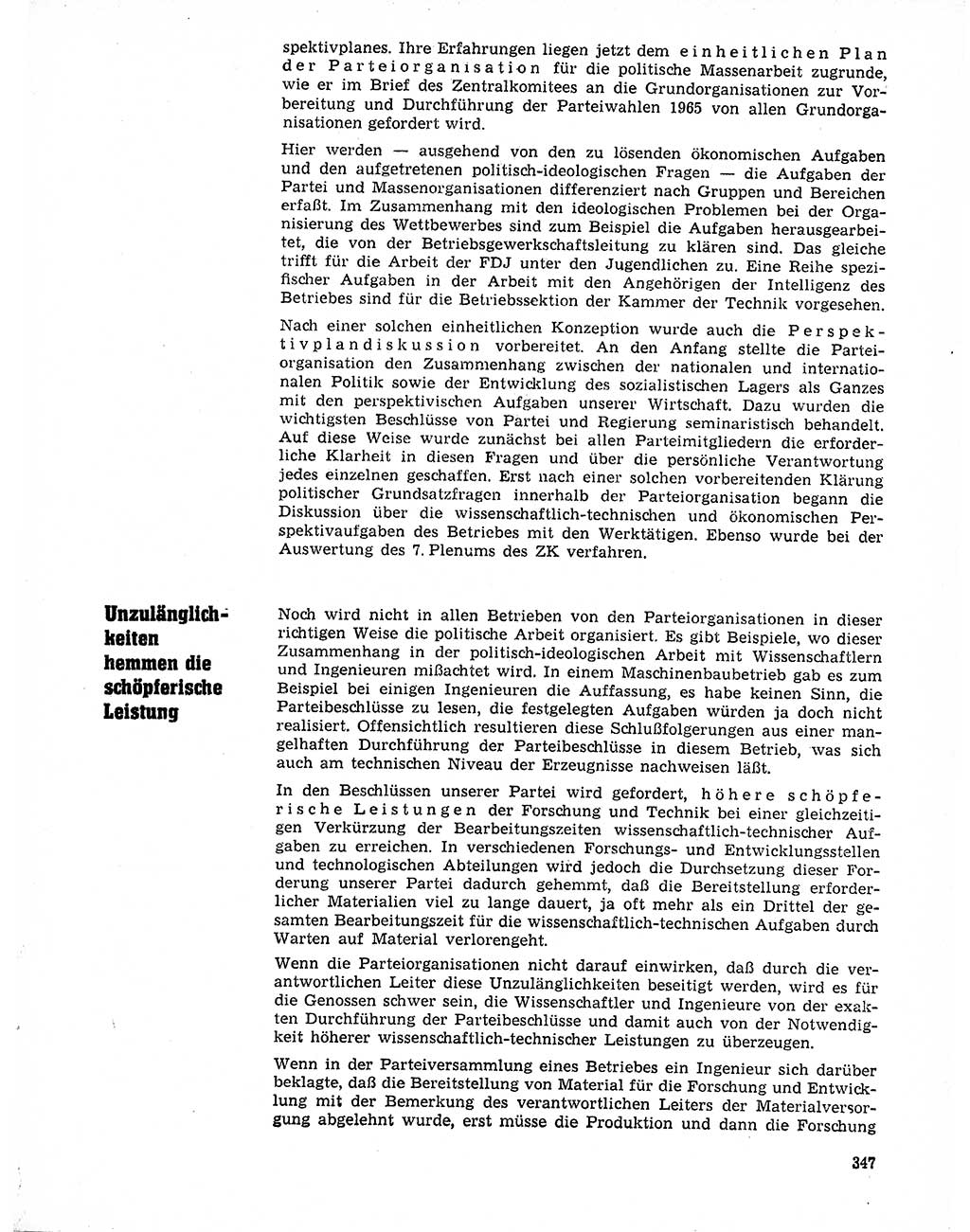 Neuer Weg (NW), Organ des Zentralkomitees (ZK) der SED (Sozialistische Einheitspartei Deutschlands) für Fragen des Parteilebens, 20. Jahrgang [Deutsche Demokratische Republik (DDR)] 1965, Seite 331 (NW ZK SED DDR 1965, S. 331)