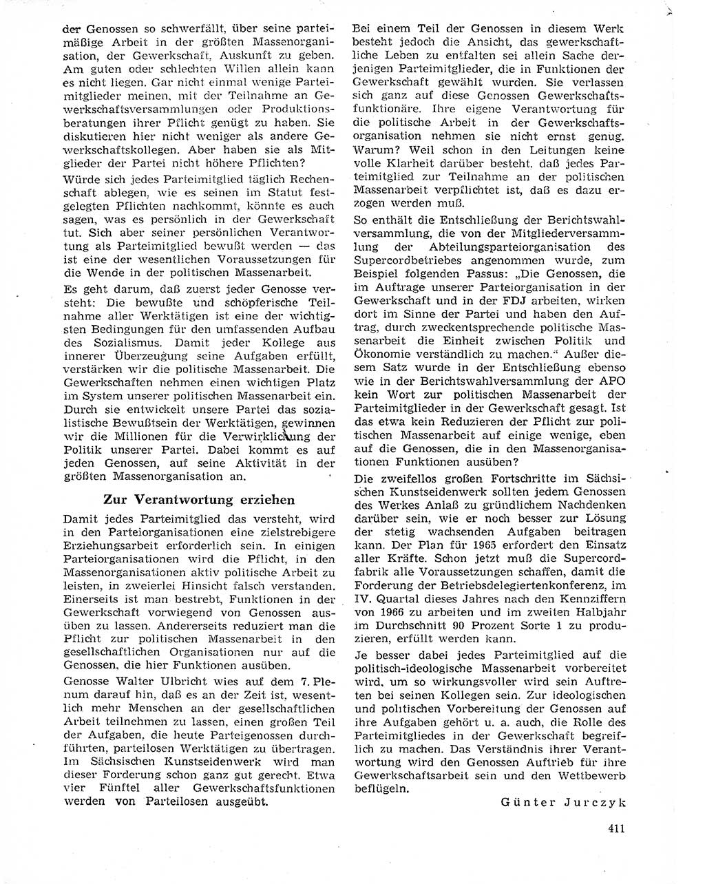 Neuer Weg (NW), Organ des Zentralkomitees (ZK) der SED (Sozialistische Einheitspartei Deutschlands) für Fragen des Parteilebens, 20. Jahrgang [Deutsche Demokratische Republik (DDR)] 1965, Seite 395 (NW ZK SED DDR 1965, S. 395)