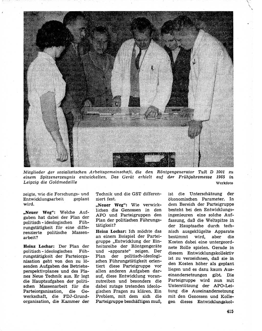 Neuer Weg (NW), Organ des Zentralkomitees (ZK) der SED (Sozialistische Einheitspartei Deutschlands) für Fragen des Parteilebens, 20. Jahrgang [Deutsche Demokratische Republik (DDR)] 1965, Seite 399 (NW ZK SED DDR 1965, S. 399)