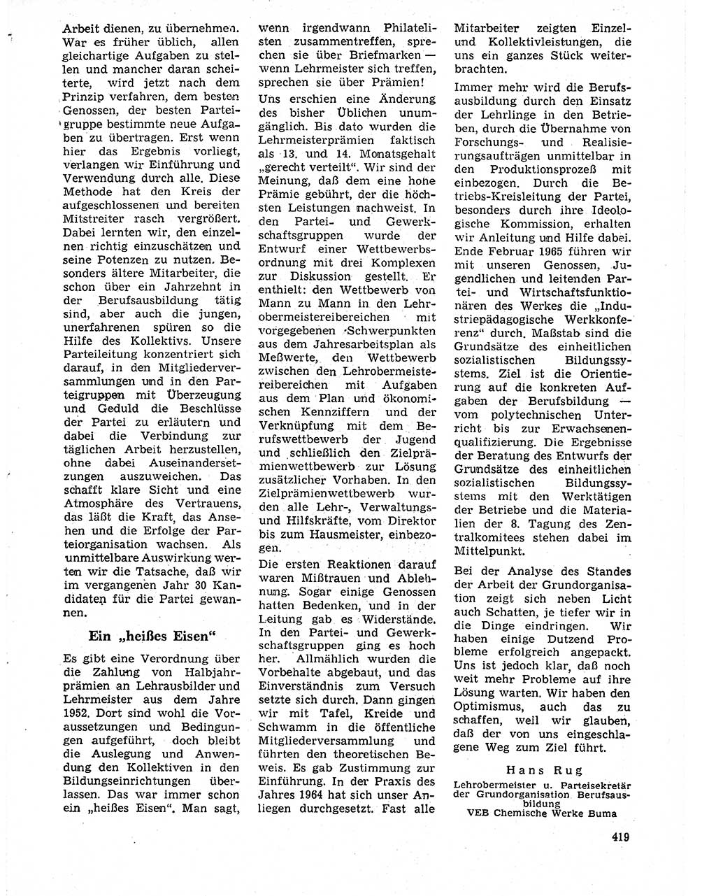 Neuer Weg (NW), Organ des Zentralkomitees (ZK) der SED (Sozialistische Einheitspartei Deutschlands) für Fragen des Parteilebens, 20. Jahrgang [Deutsche Demokratische Republik (DDR)] 1965, Seite 403 (NW ZK SED DDR 1965, S. 403)