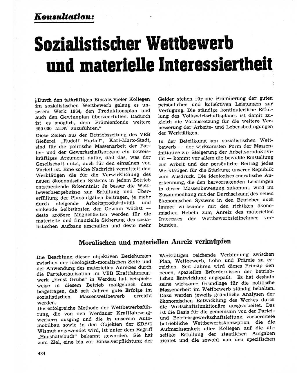Neuer Weg (NW), Organ des Zentralkomitees (ZK) der SED (Sozialistische Einheitspartei Deutschlands) für Fragen des Parteilebens, 20. Jahrgang [Deutsche Demokratische Republik (DDR)] 1965, Seite 418 (NW ZK SED DDR 1965, S. 418)
