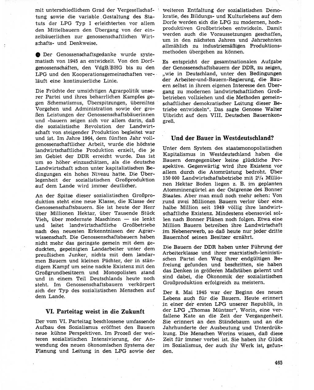 Neuer Weg (NW), Organ des Zentralkomitees (ZK) der SED (Sozialistische Einheitspartei Deutschlands) für Fragen des Parteilebens, 20. Jahrgang [Deutsche Demokratische Republik (DDR)] 1965, Seite 449 (NW ZK SED DDR 1965, S. 449)