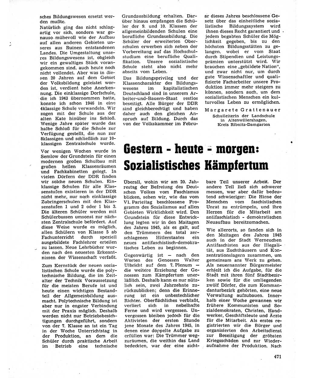 Neuer Weg (NW), Organ des Zentralkomitees (ZK) der SED (Sozialistische Einheitspartei Deutschlands) für Fragen des Parteilebens, 20. Jahrgang [Deutsche Demokratische Republik (DDR)] 1965, Seite 455 (NW ZK SED DDR 1965, S. 455)