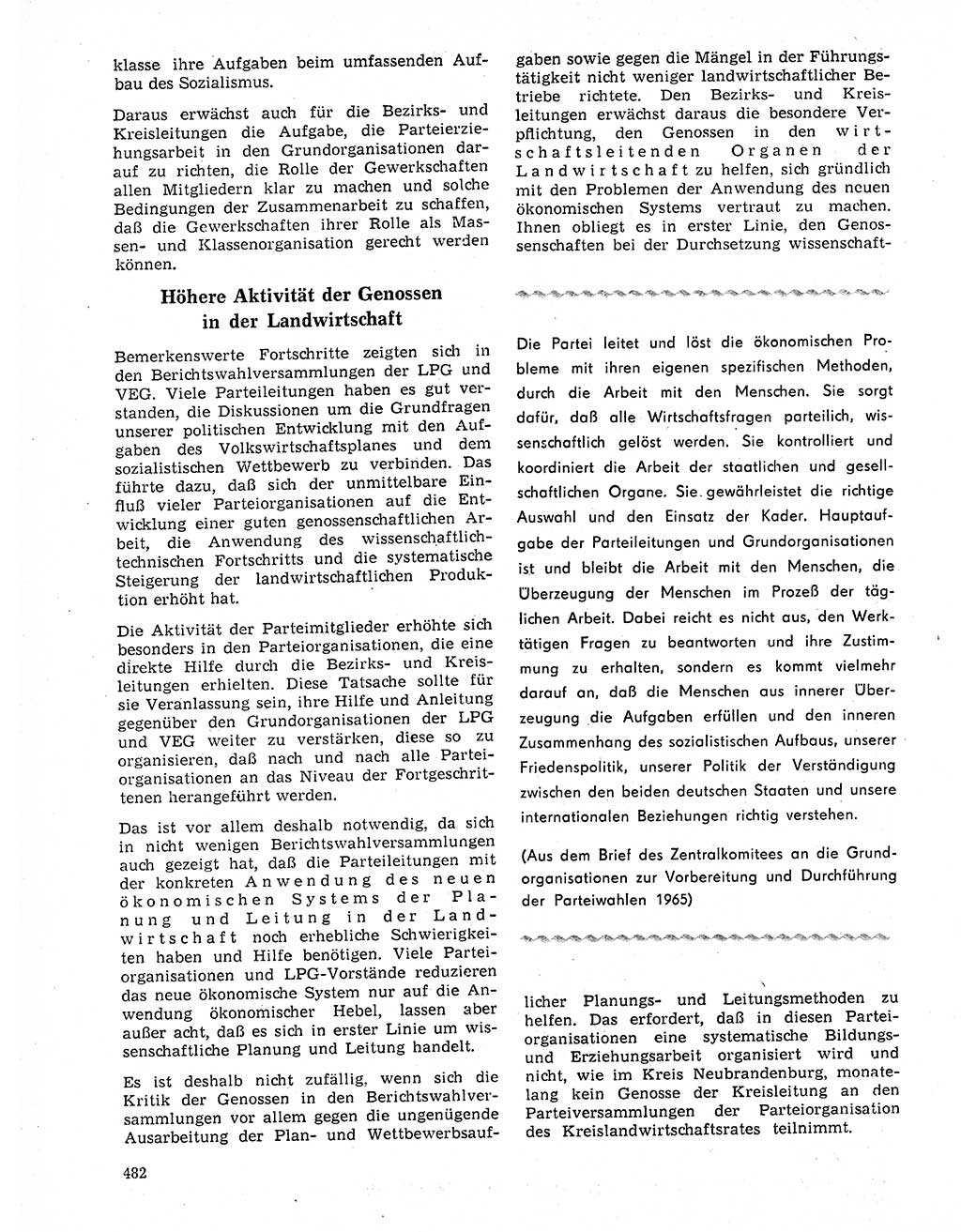 Neuer Weg (NW), Organ des Zentralkomitees (ZK) der SED (Sozialistische Einheitspartei Deutschlands) für Fragen des Parteilebens, 20. Jahrgang [Deutsche Demokratische Republik (DDR)] 1965, Seite 466 (NW ZK SED DDR 1965, S. 466)