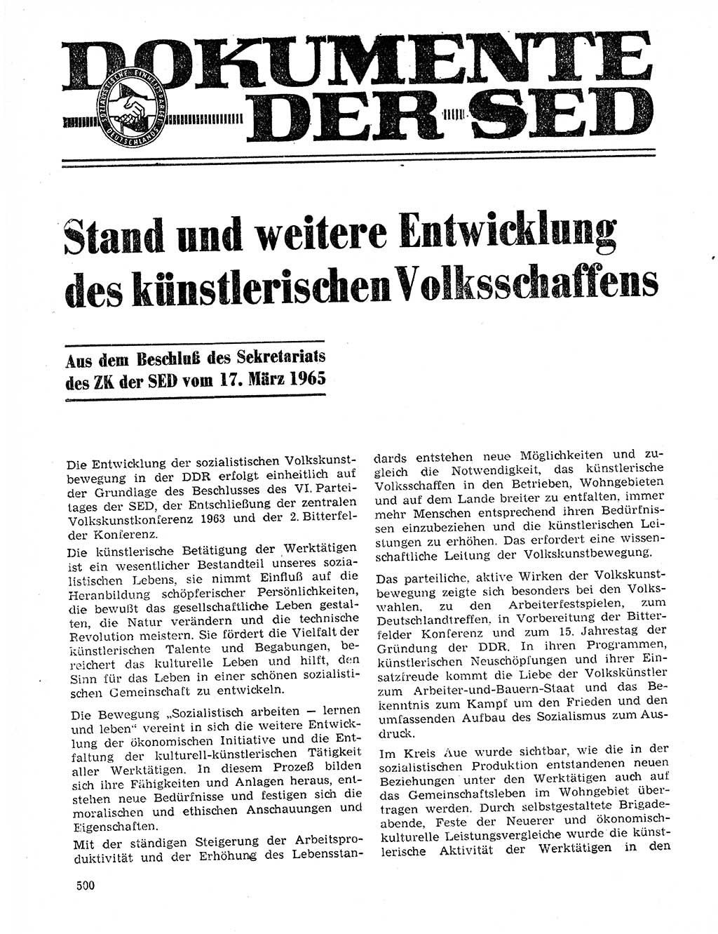 Neuer Weg (NW), Organ des Zentralkomitees (ZK) der SED (Sozialistische Einheitspartei Deutschlands) für Fragen des Parteilebens, 20. Jahrgang [Deutsche Demokratische Republik (DDR)] 1965, Seite 484 (NW ZK SED DDR 1965, S. 484)