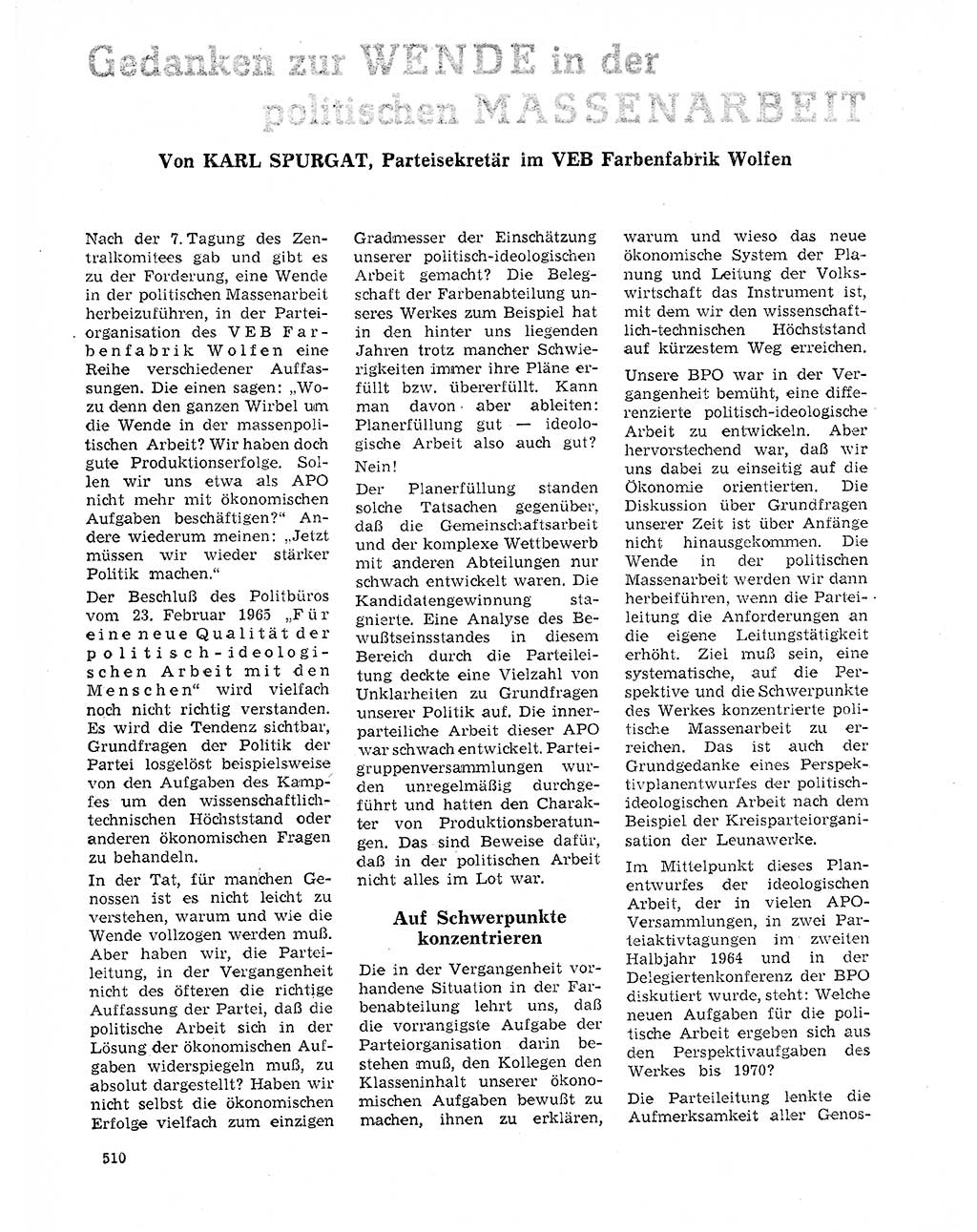 Neuer Weg (NW), Organ des Zentralkomitees (ZK) der SED (Sozialistische Einheitspartei Deutschlands) für Fragen des Parteilebens, 20. Jahrgang [Deutsche Demokratische Republik (DDR)] 1965, Seite 494 (NW ZK SED DDR 1965, S. 494)