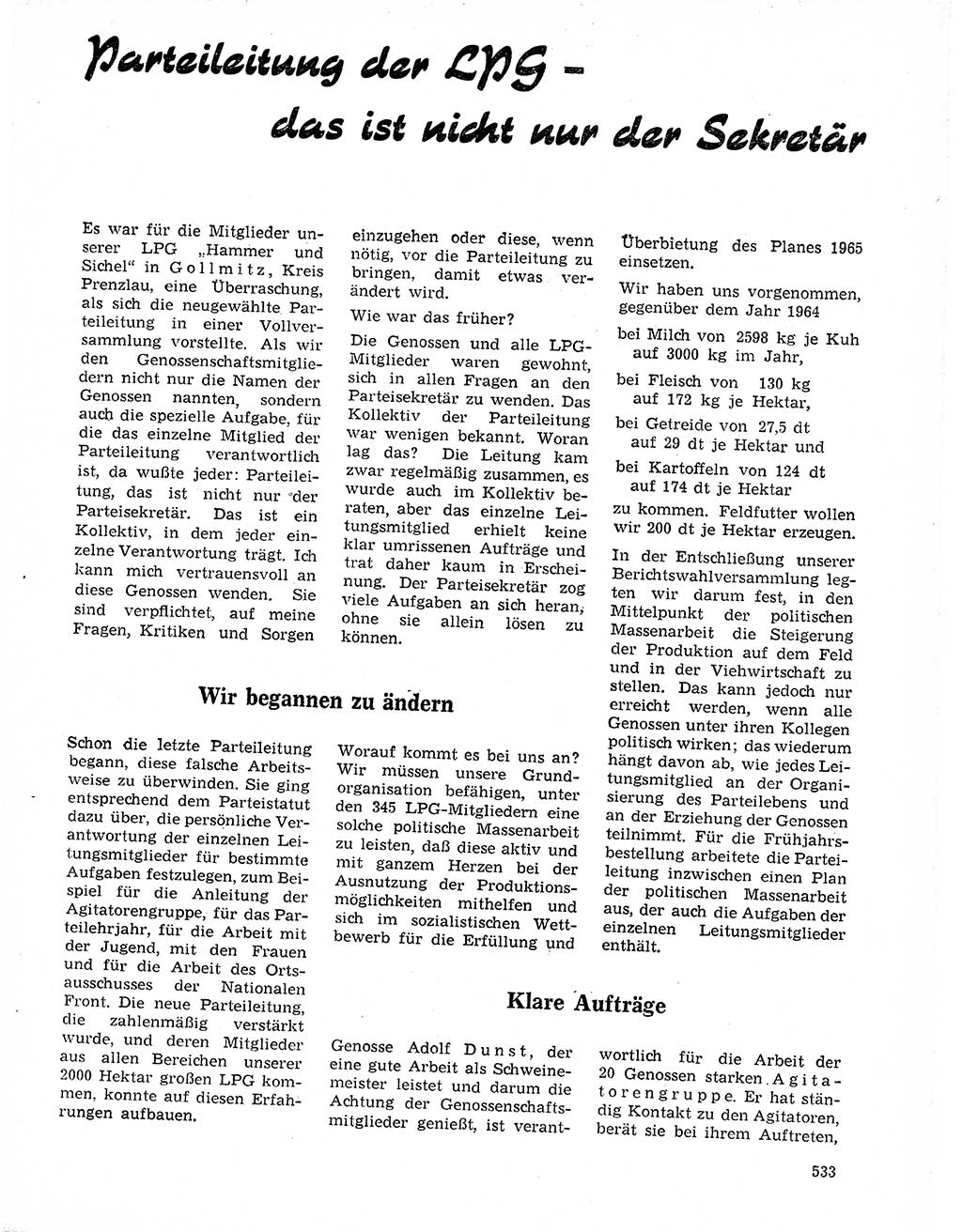 Neuer Weg (NW), Organ des Zentralkomitees (ZK) der SED (Sozialistische Einheitspartei Deutschlands) für Fragen des Parteilebens, 20. Jahrgang [Deutsche Demokratische Republik (DDR)] 1965, Seite 517 (NW ZK SED DDR 1965, S. 517)